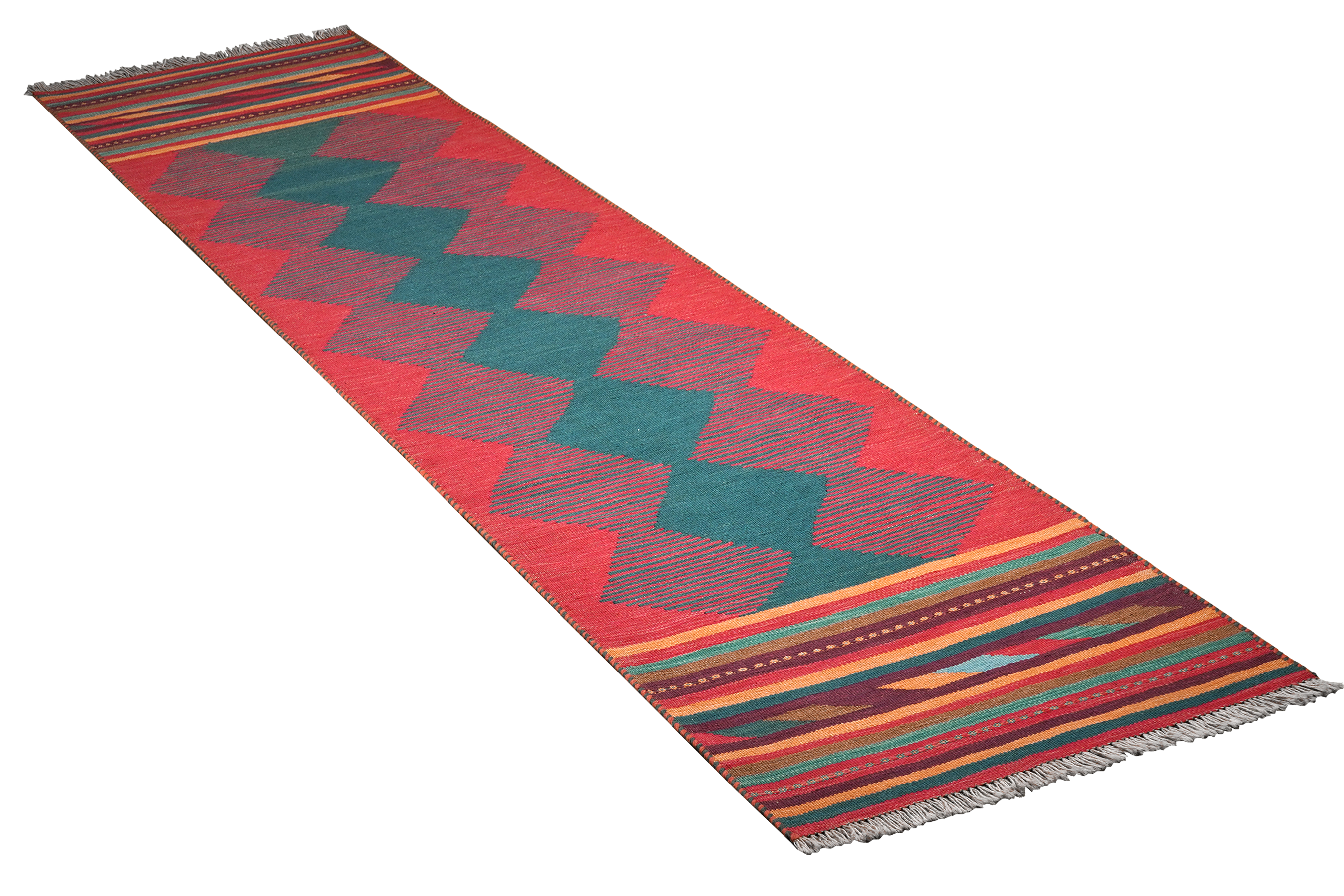 Kilim Gashgai Teppich Rot Blau