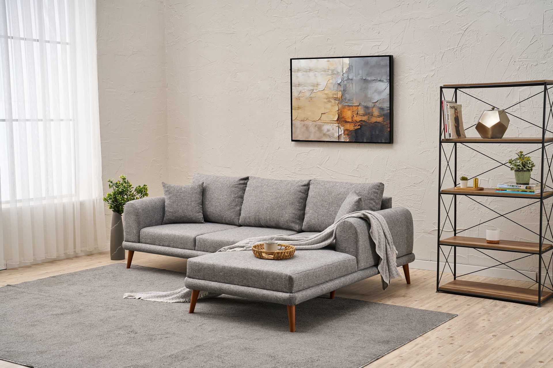 Seren Sofa Récamiere Rechts Grau