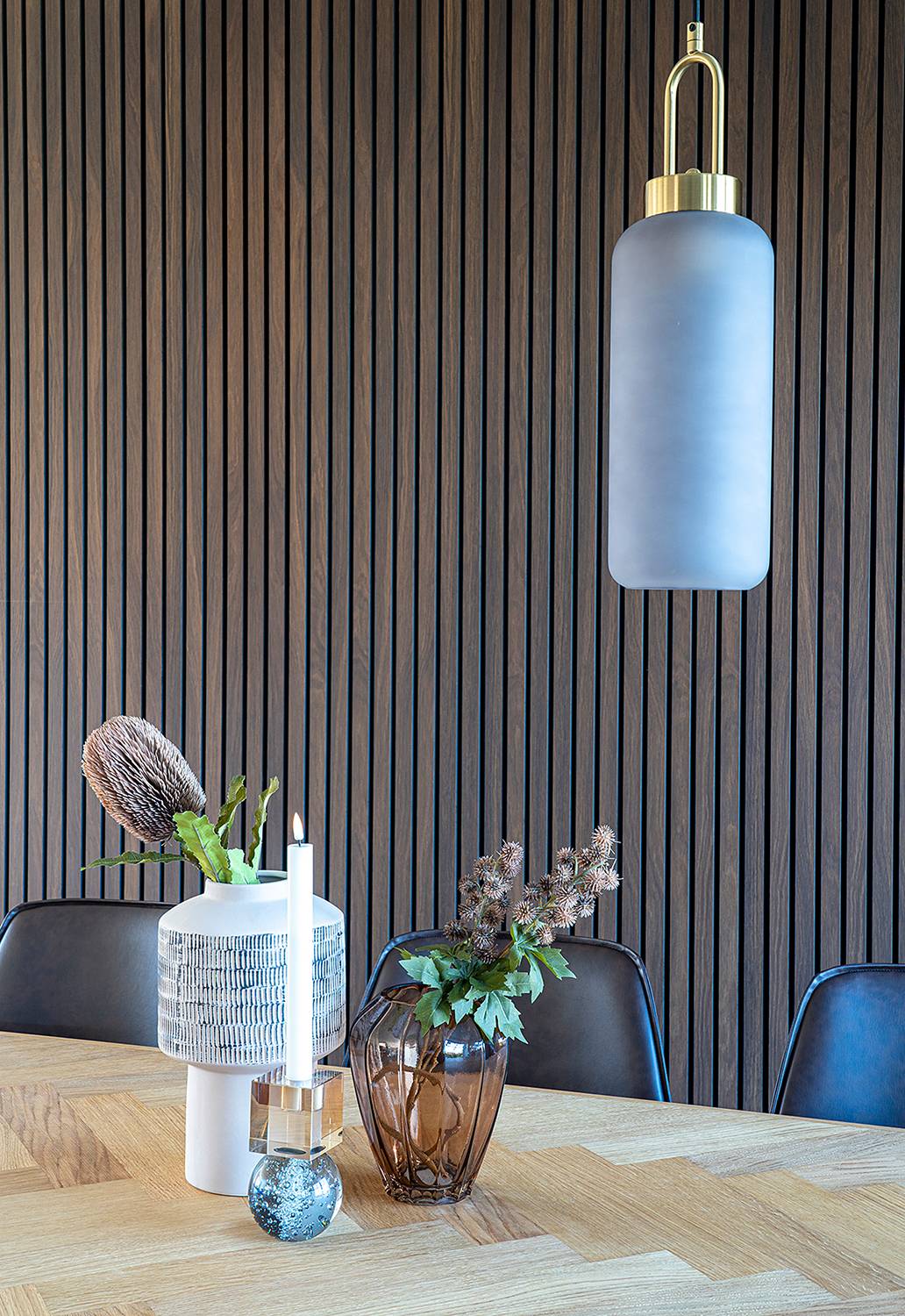 Selvik Vase Farbglas Braun