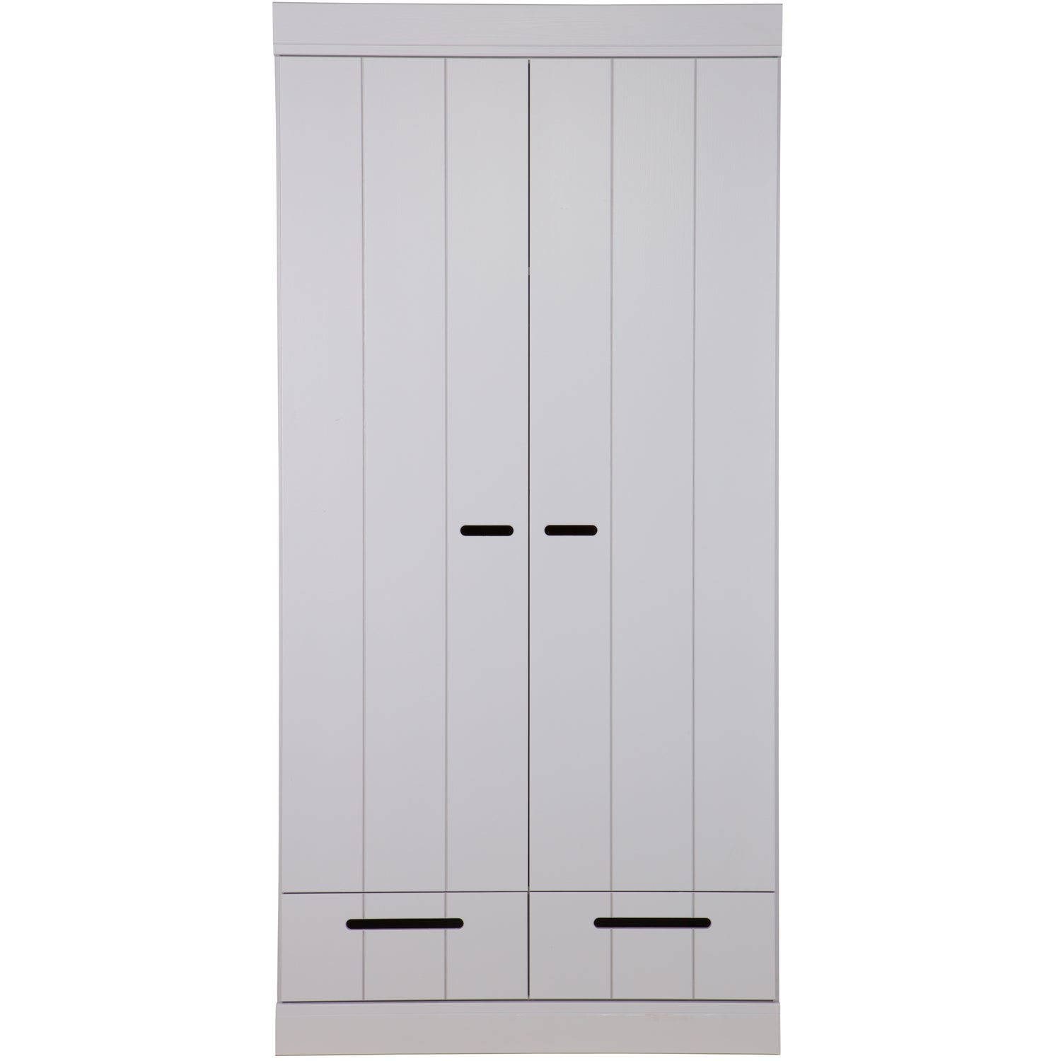 Schrank mit 2 Türen Holz Grau