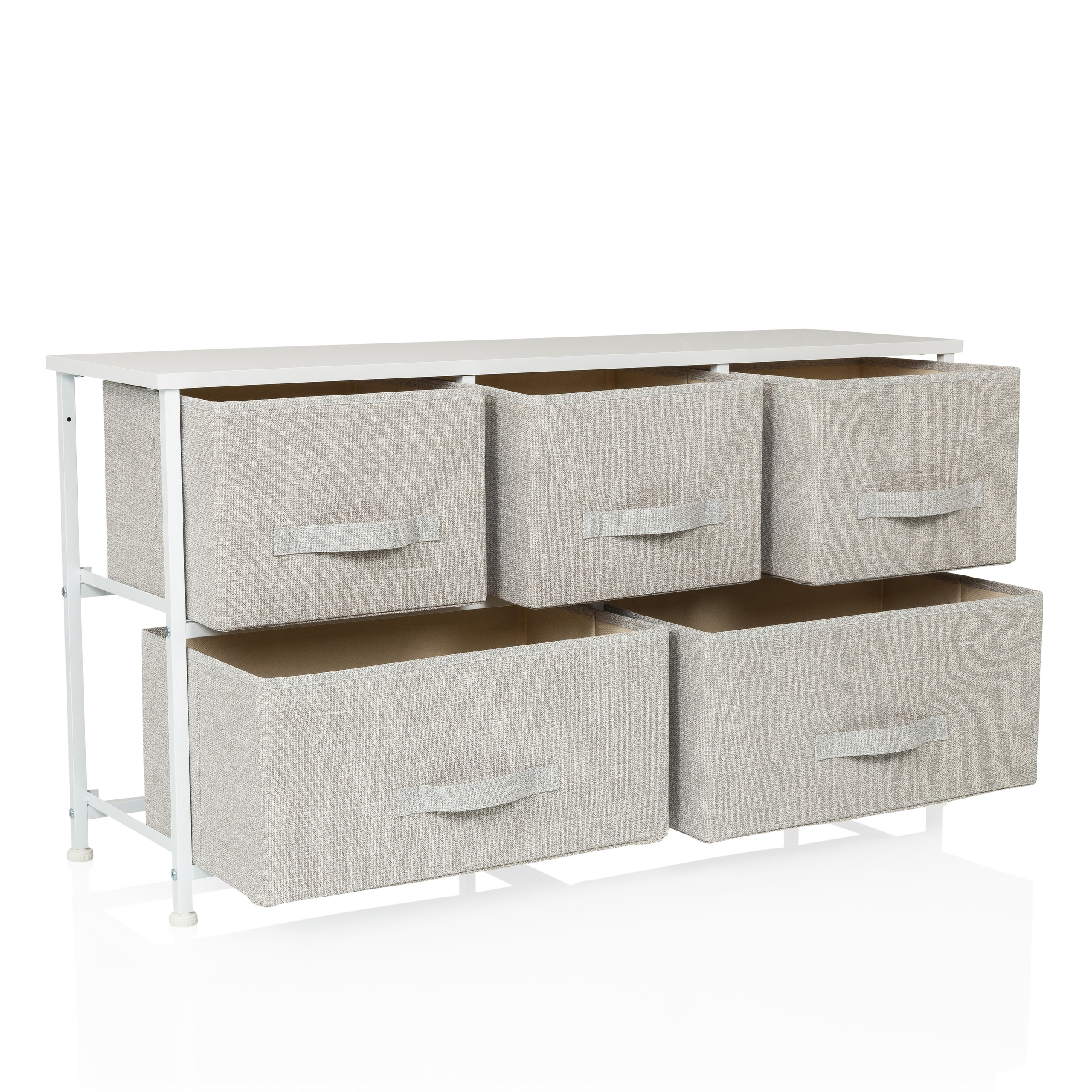 FOLDAR Cassettiera con 5 scomparti Grigio