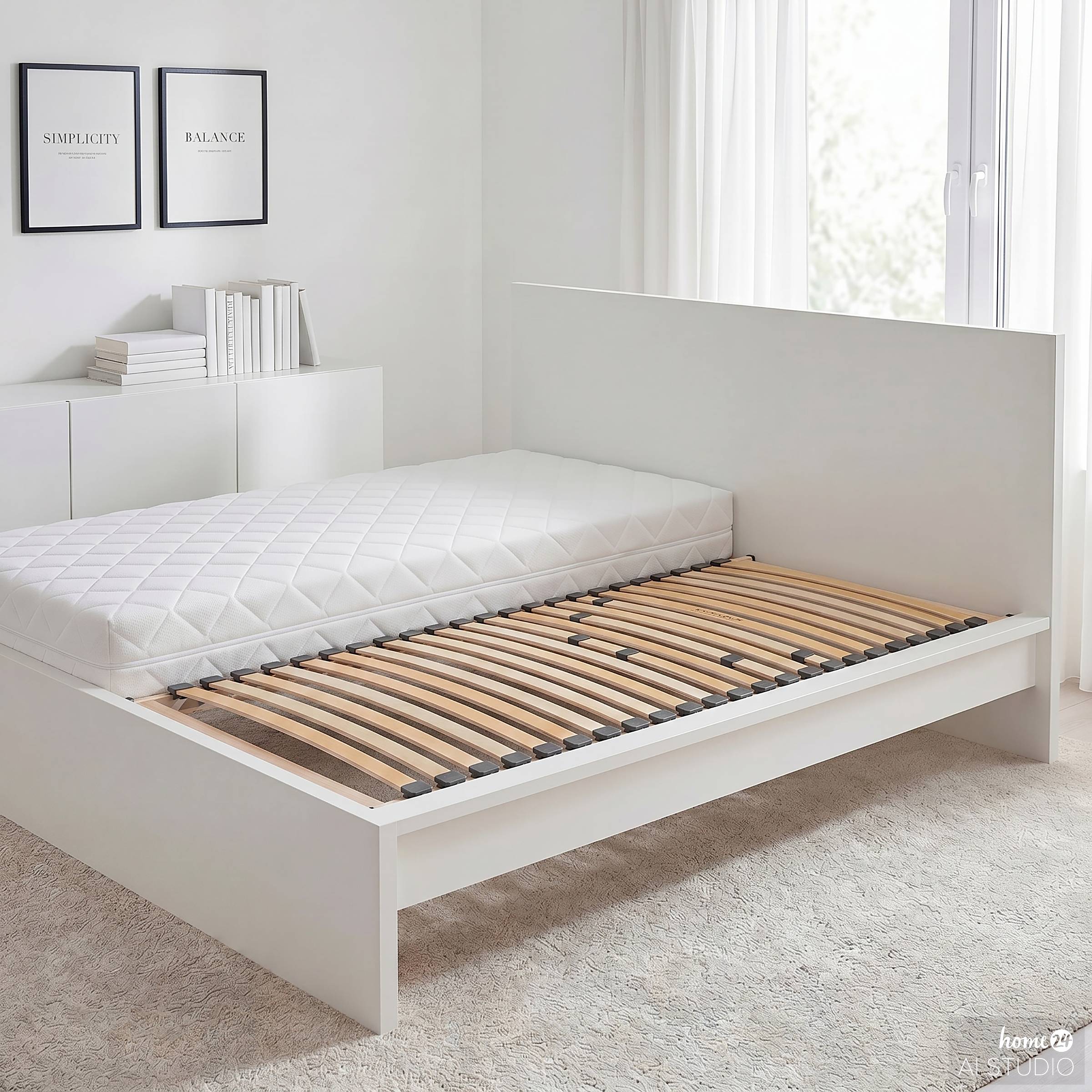 Slatted frame Rubin Beech Natural Anthracite 90×200cm