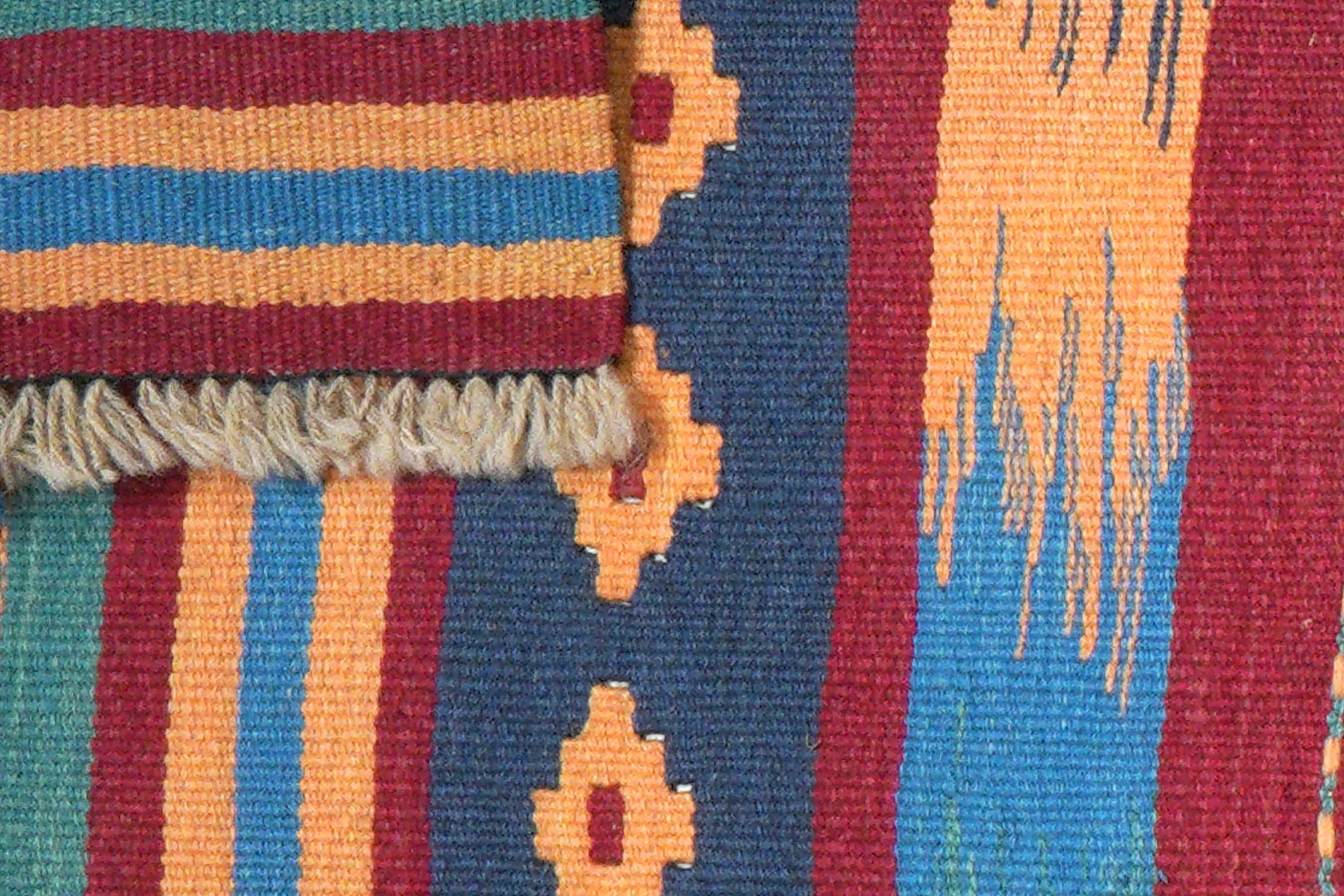 Kilim Gashgai Teppich Wolle Mehrfarbig