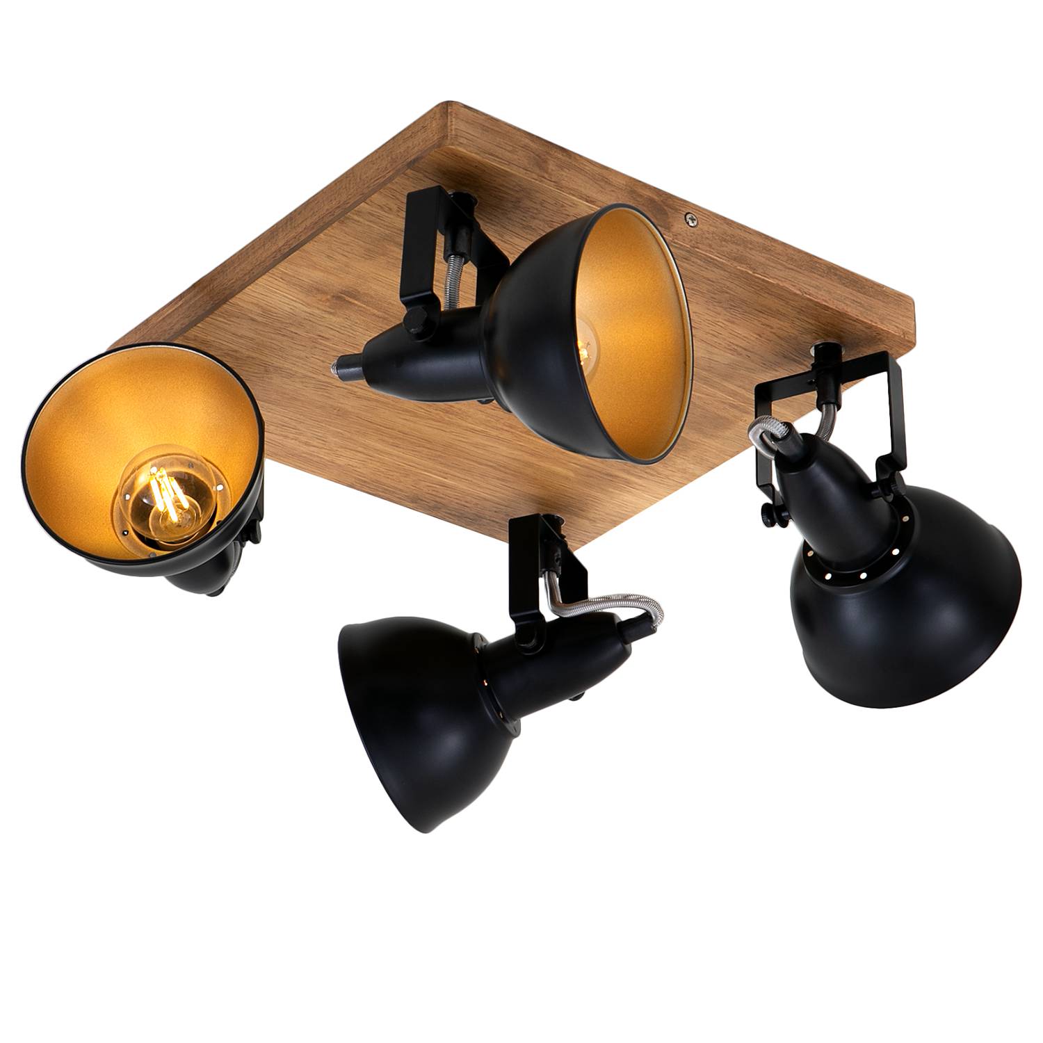 4-Flammig Deckenleuchte Barnim Eisen