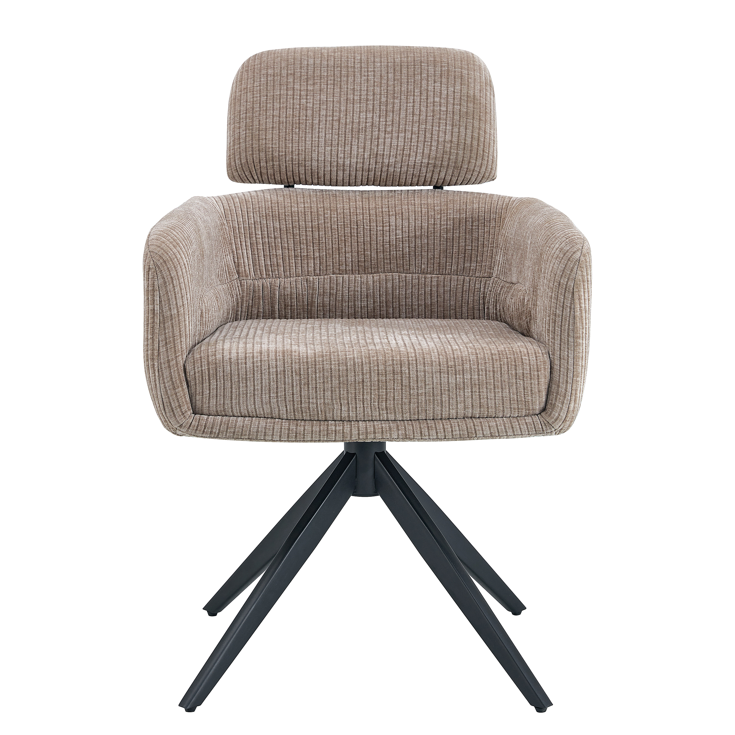 Drehbarer Armlehnenstuhl KELVO 2er-Set Beige