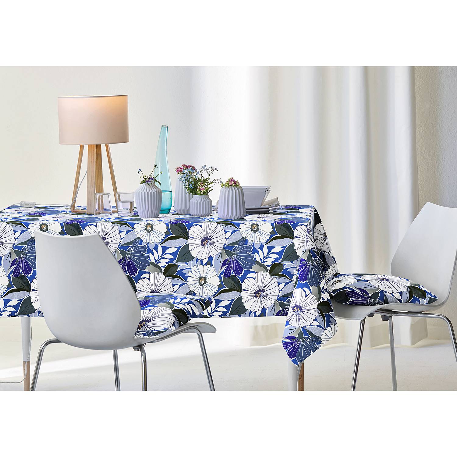 Dekokissen Astrid Baumwollstoff Blau 39 x 39 cm