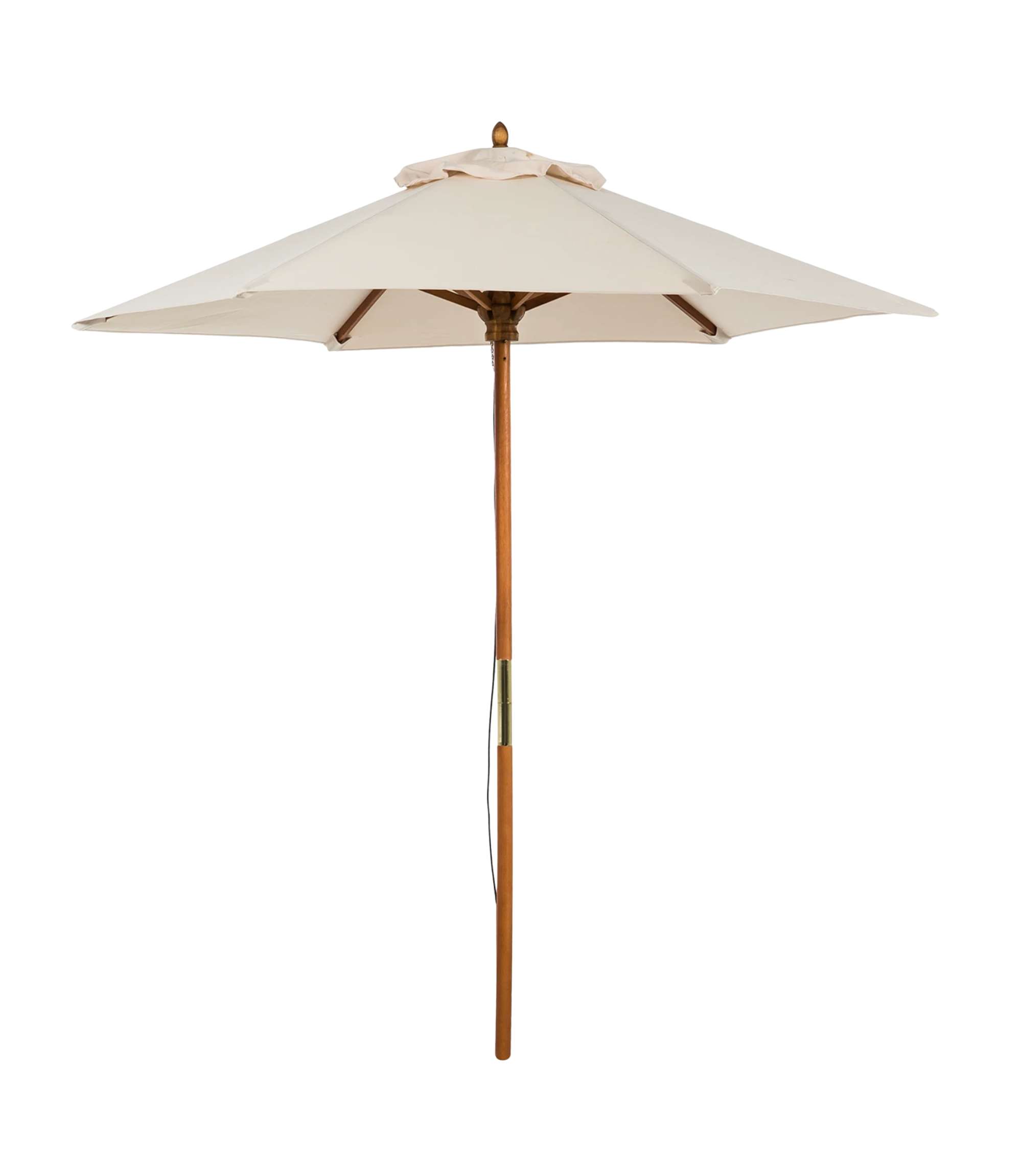 Sonnenschirm Textil Holz Beige