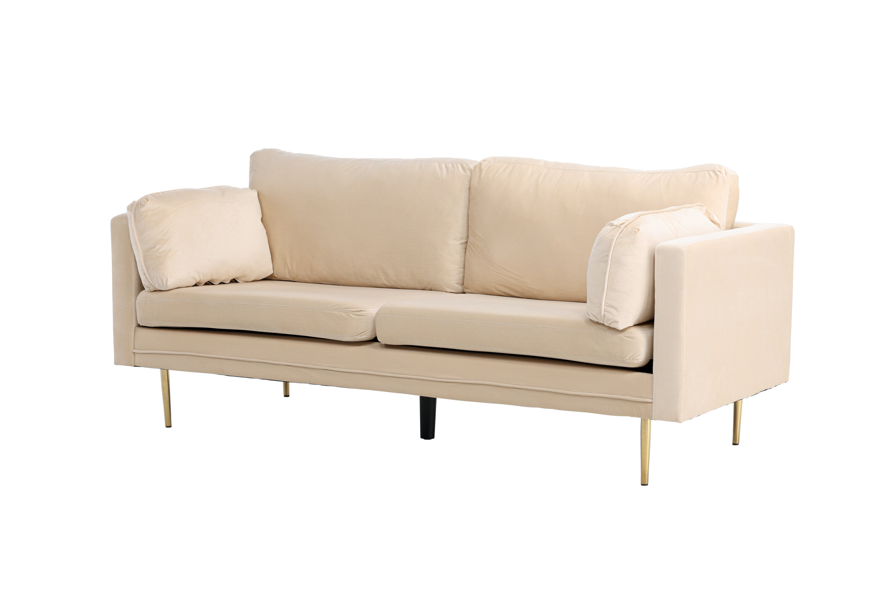 Boom Sofa 3-Sitzer Samt  Creme
