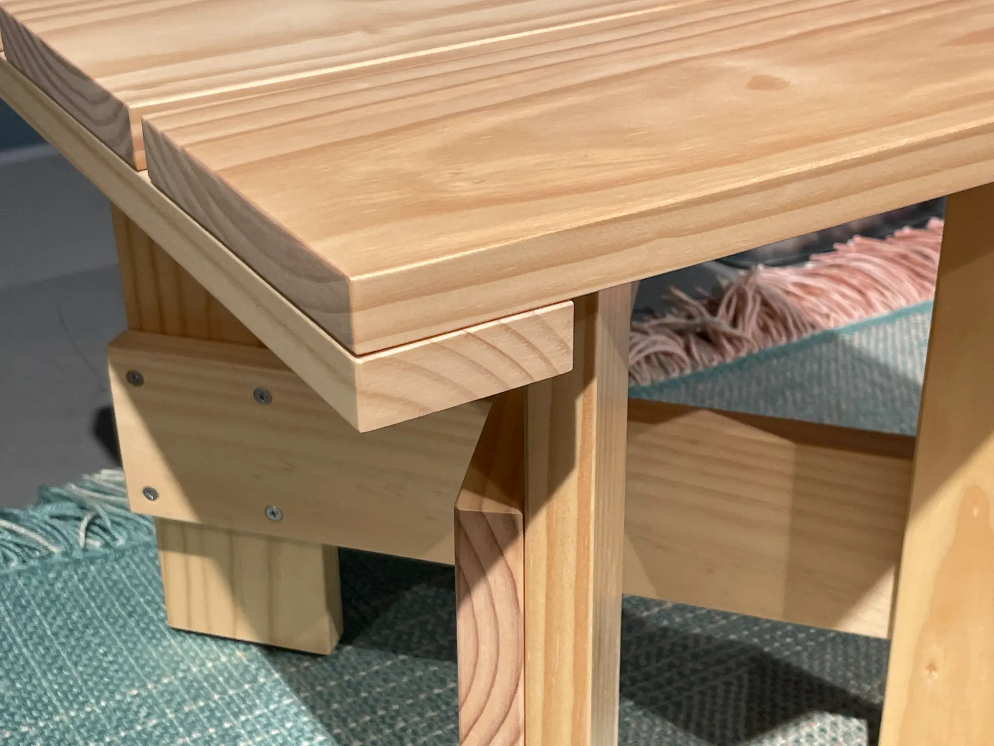 Crate Table Low Beistelltisch Holz Natur