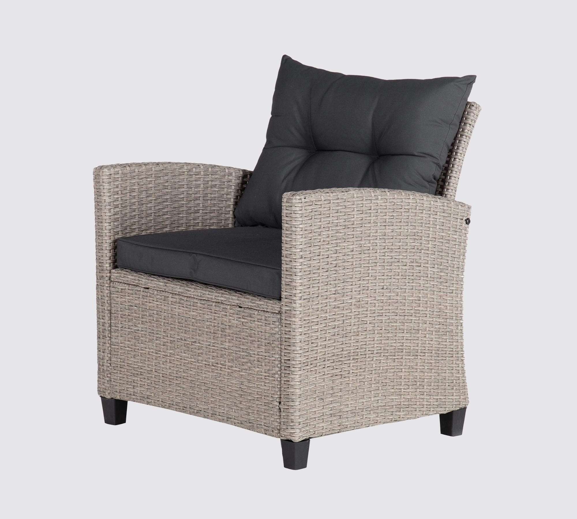 Outdoor Loungesessel Polyrattan Beige