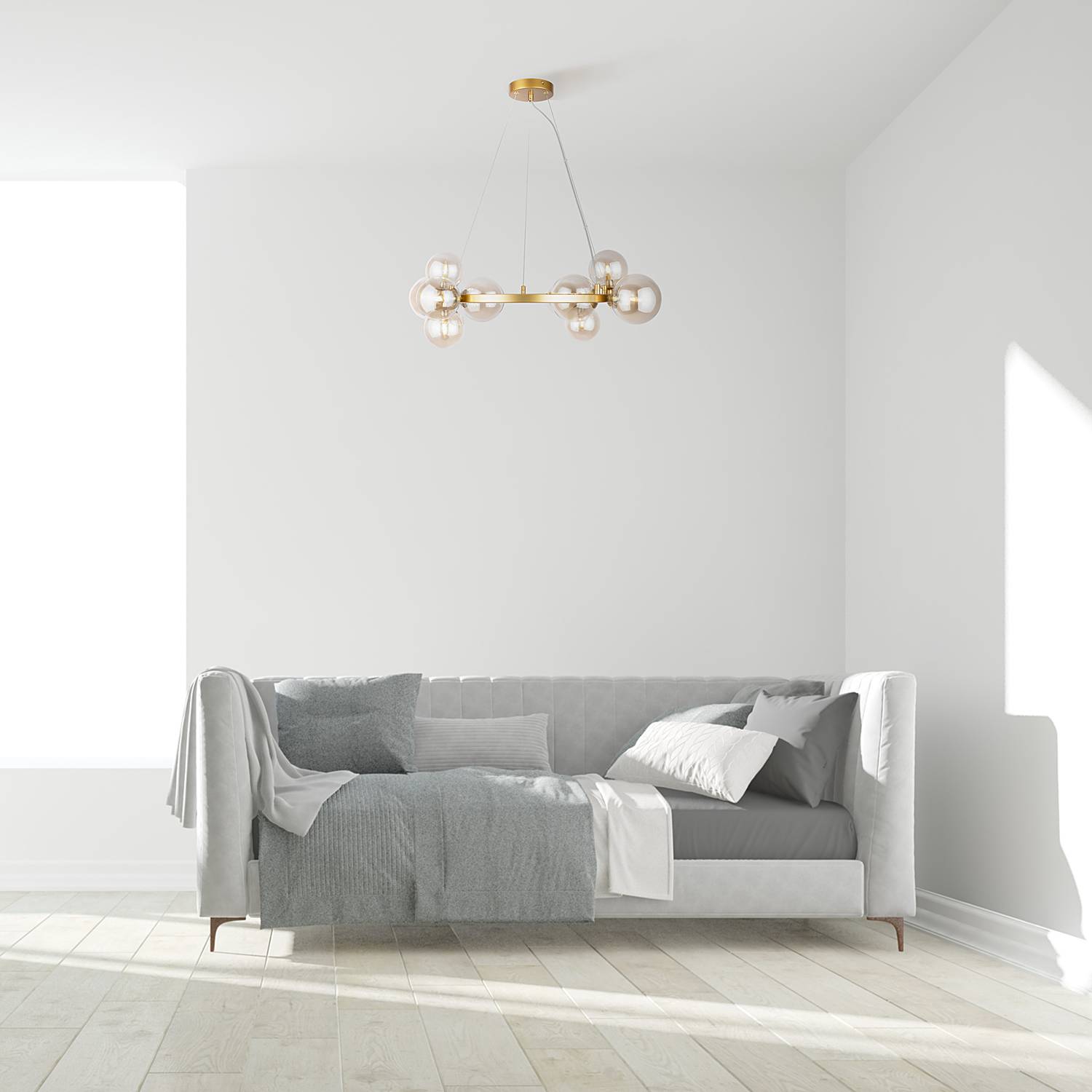 Pendelleuchte Dallas Typ J Farbglas Gold