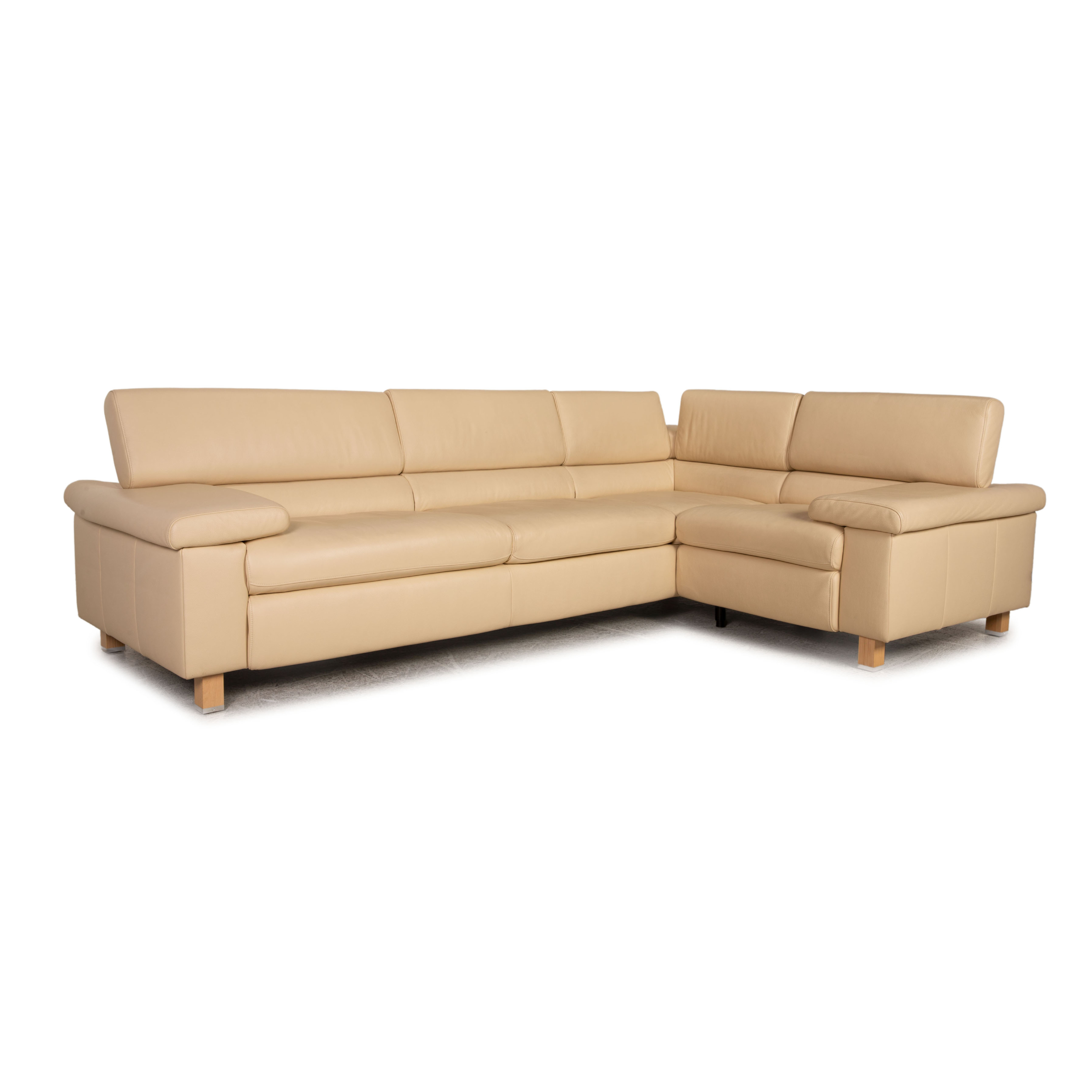 Courage Ecksofa Leder Creme