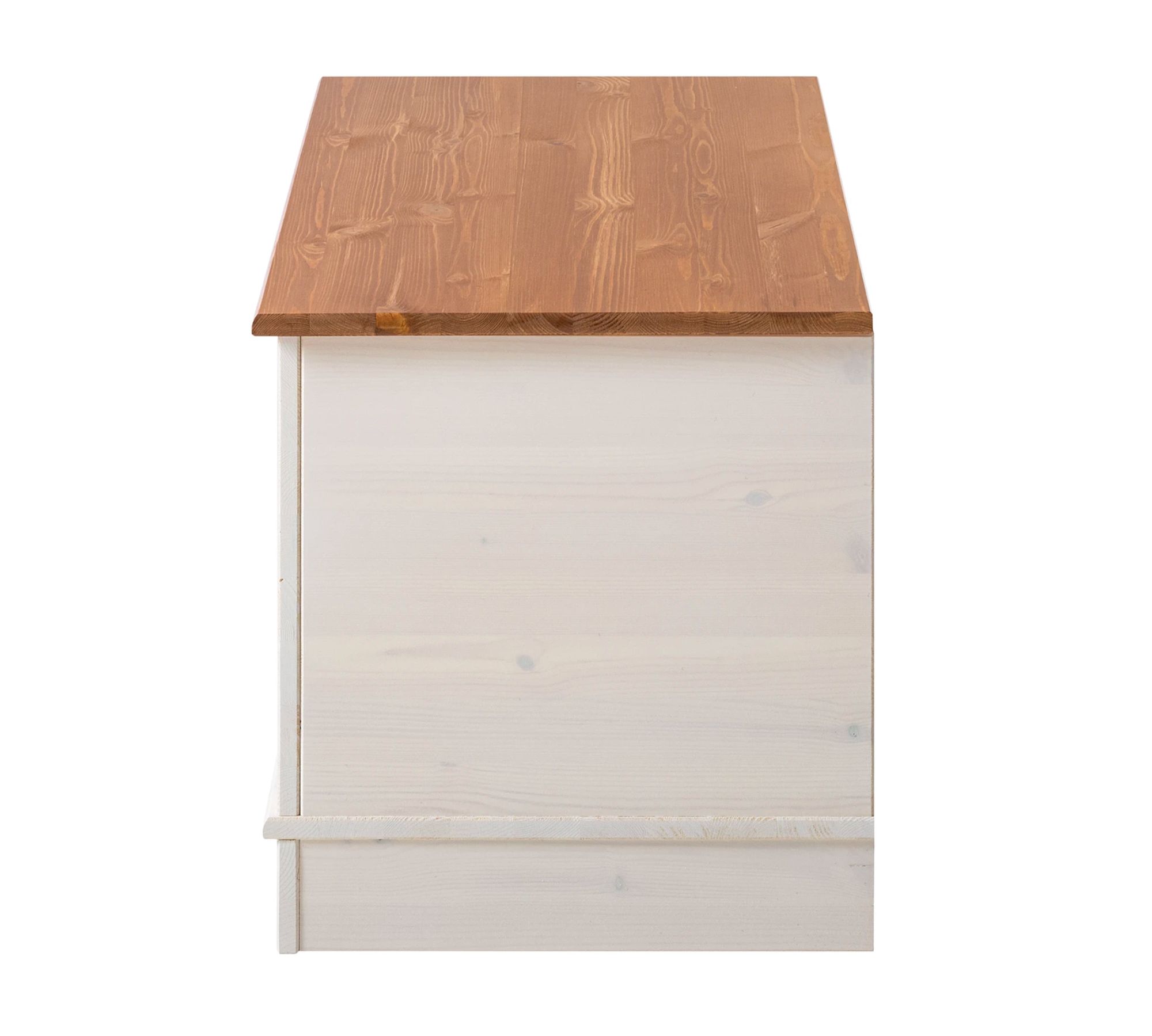 Garderobenbank Kiefernholz Weiß Honig