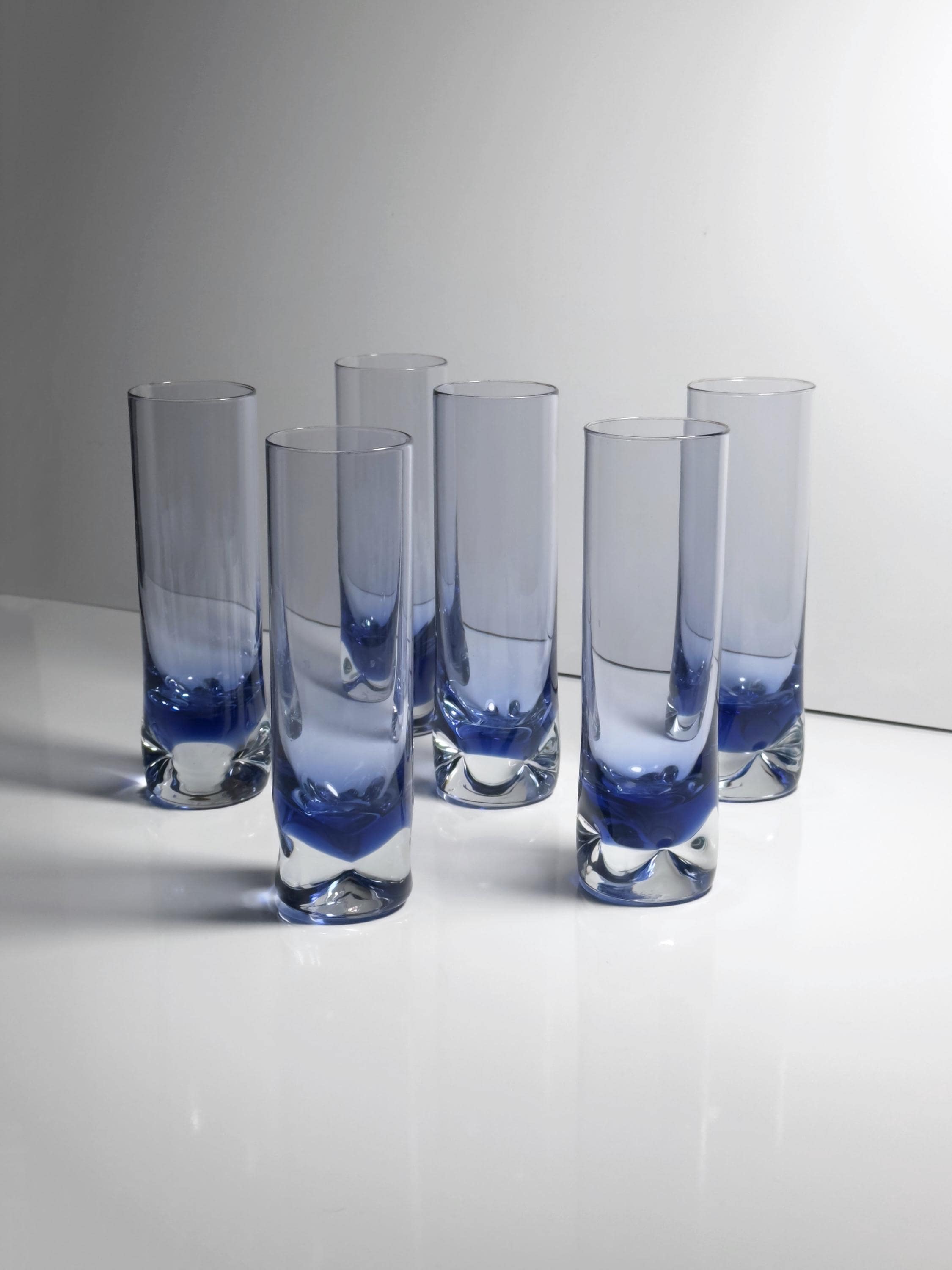 6x Vintage Trinkglas Muranoglas Violett 60er Jahre