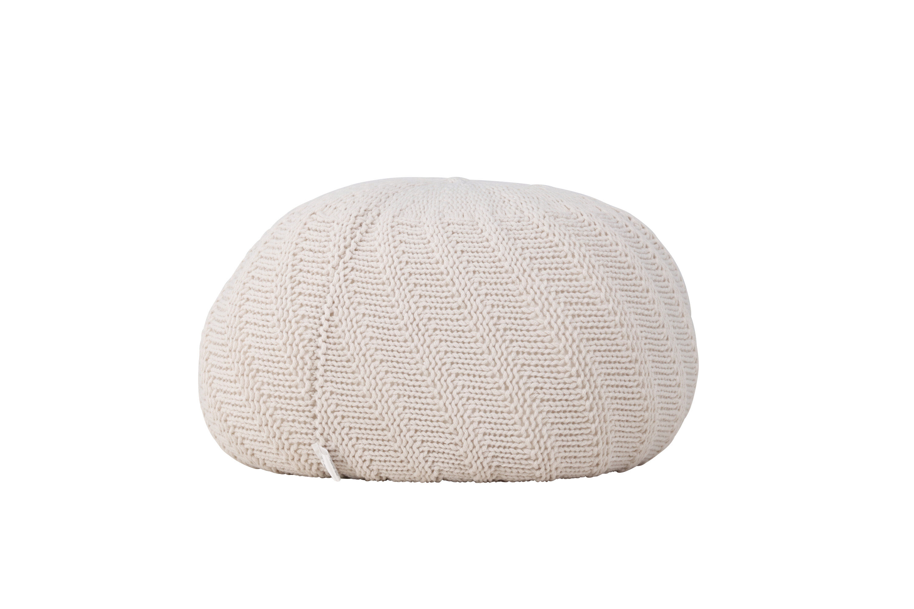 Ted Round Pouf Offwhite ⌀45cm