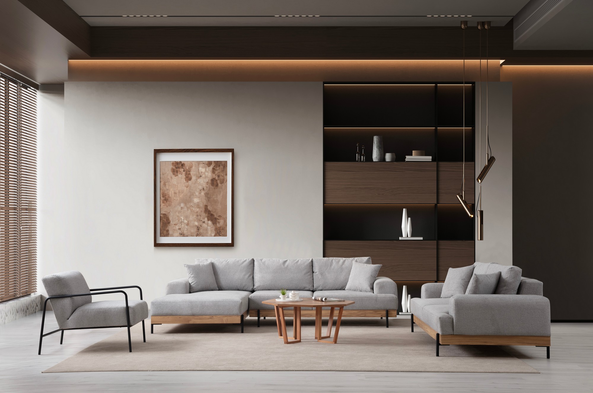 Eti Divano Angolare Sinistro Grigio