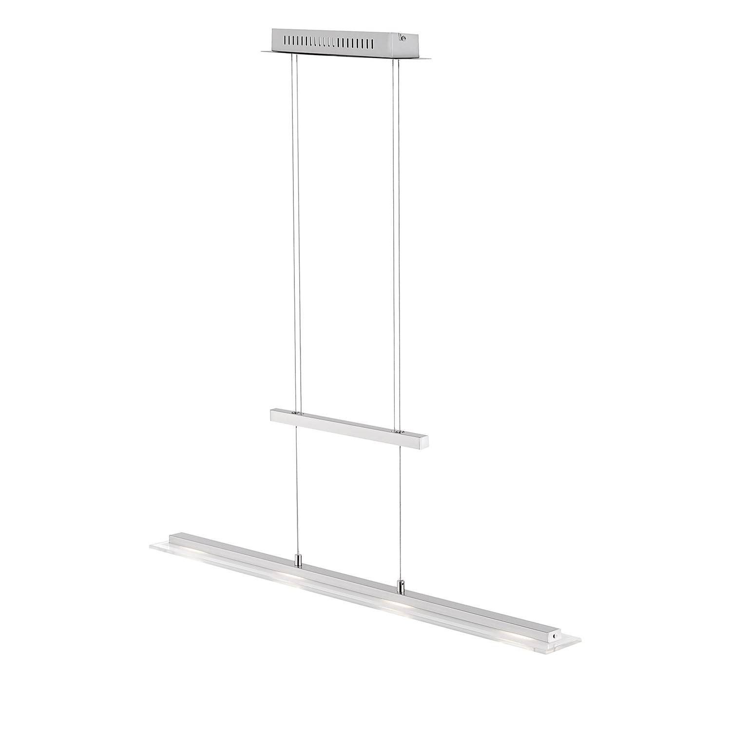 Tenso LED-Pendelleuchte Glas Eisen 3-flammig
