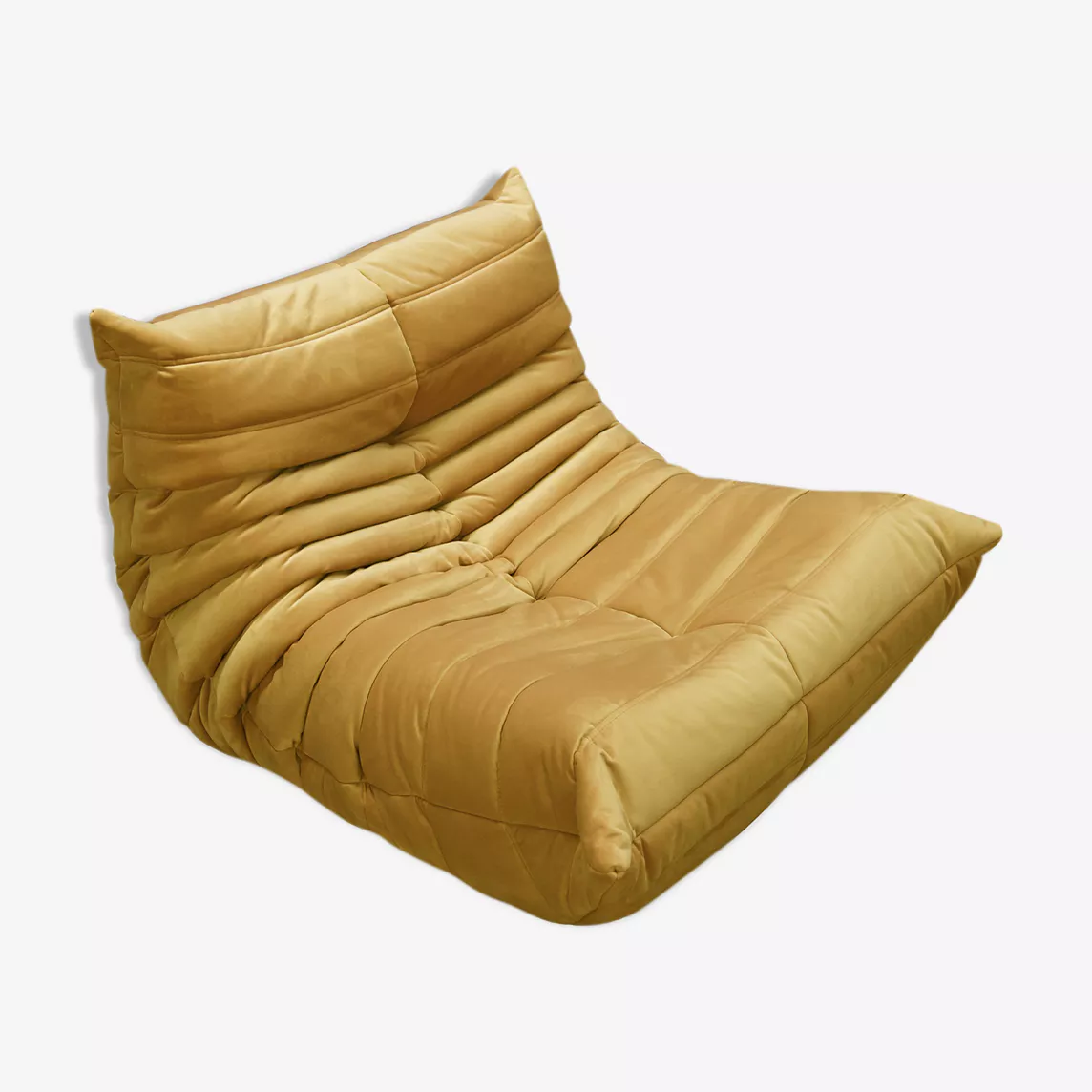 Togo Poltrona Velluto Giallo senape