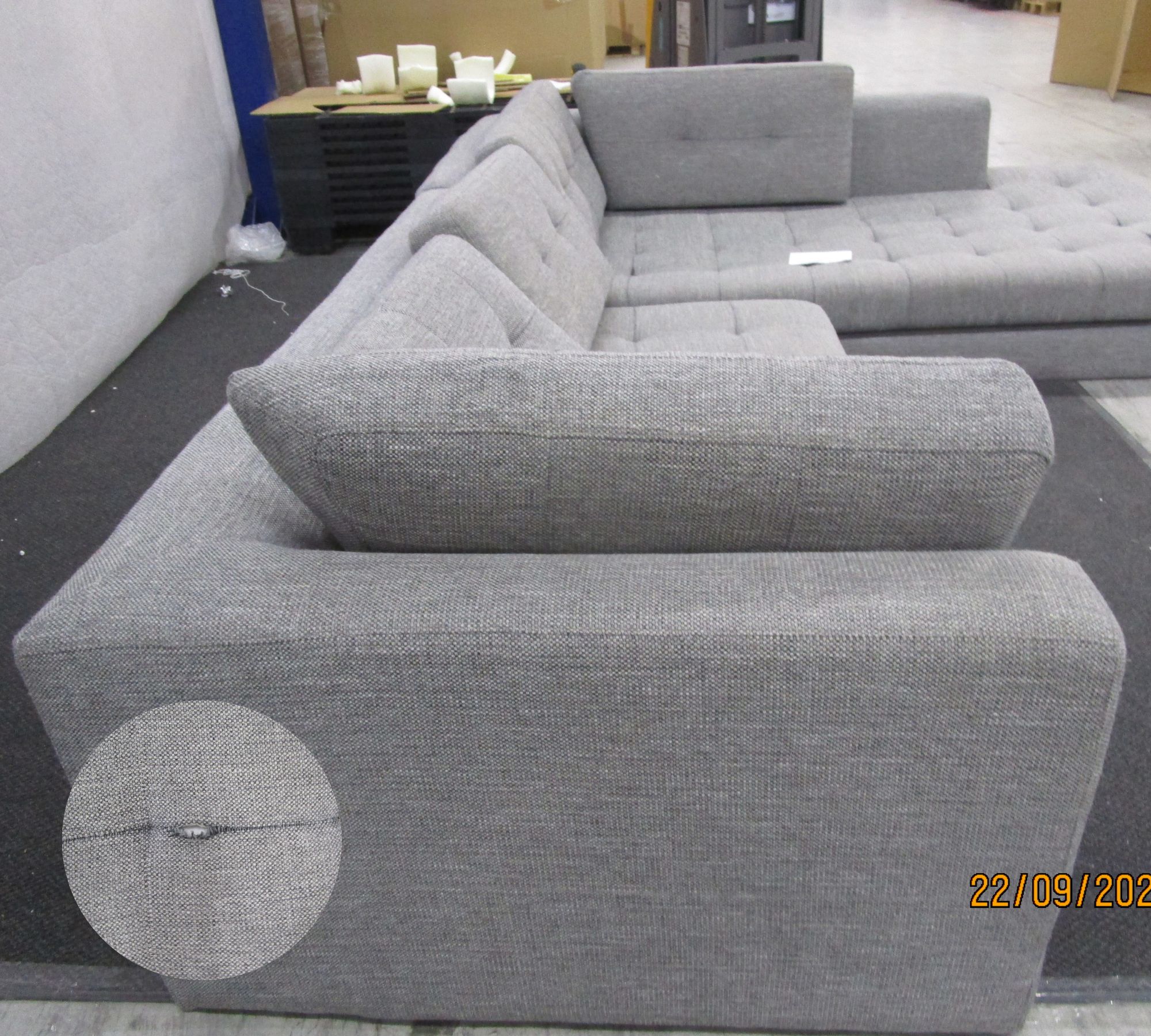 Nelson Sofa Récamiere Rechts Talent Dark Grey