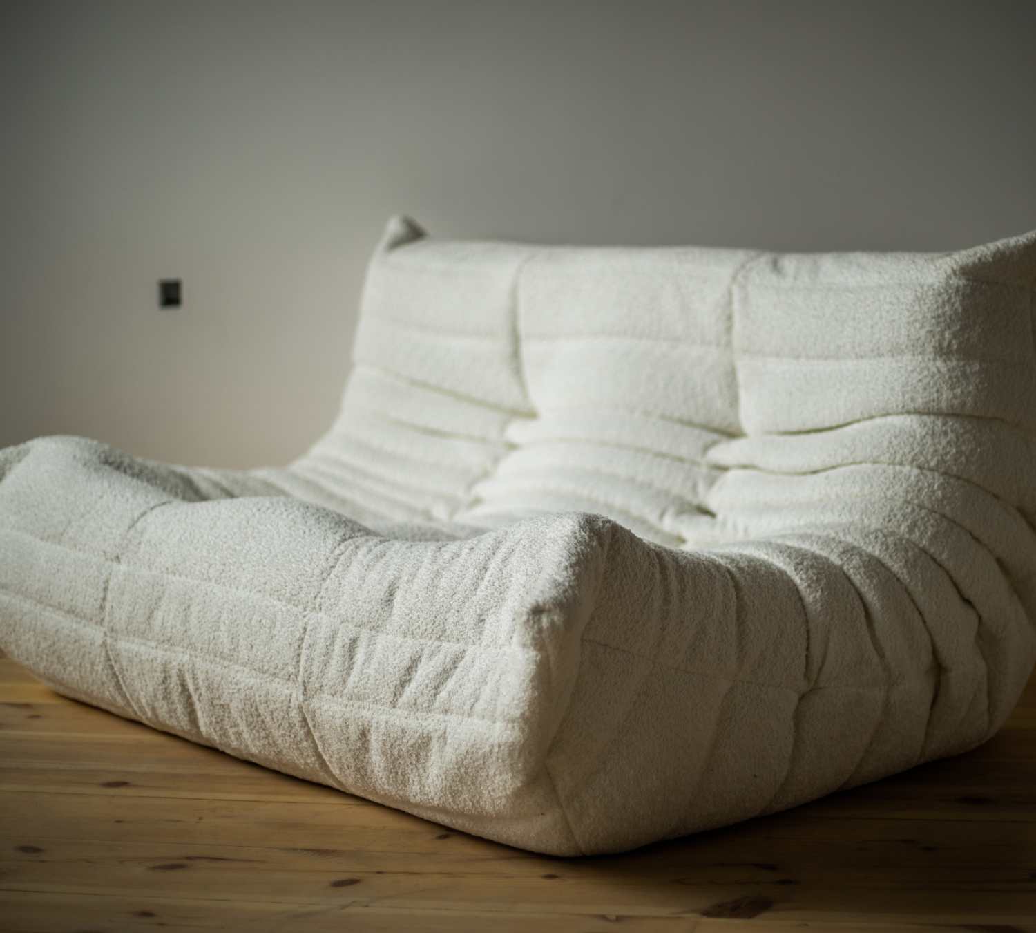 Togo Set Lounge 5 pezzi Bouclé Bianco