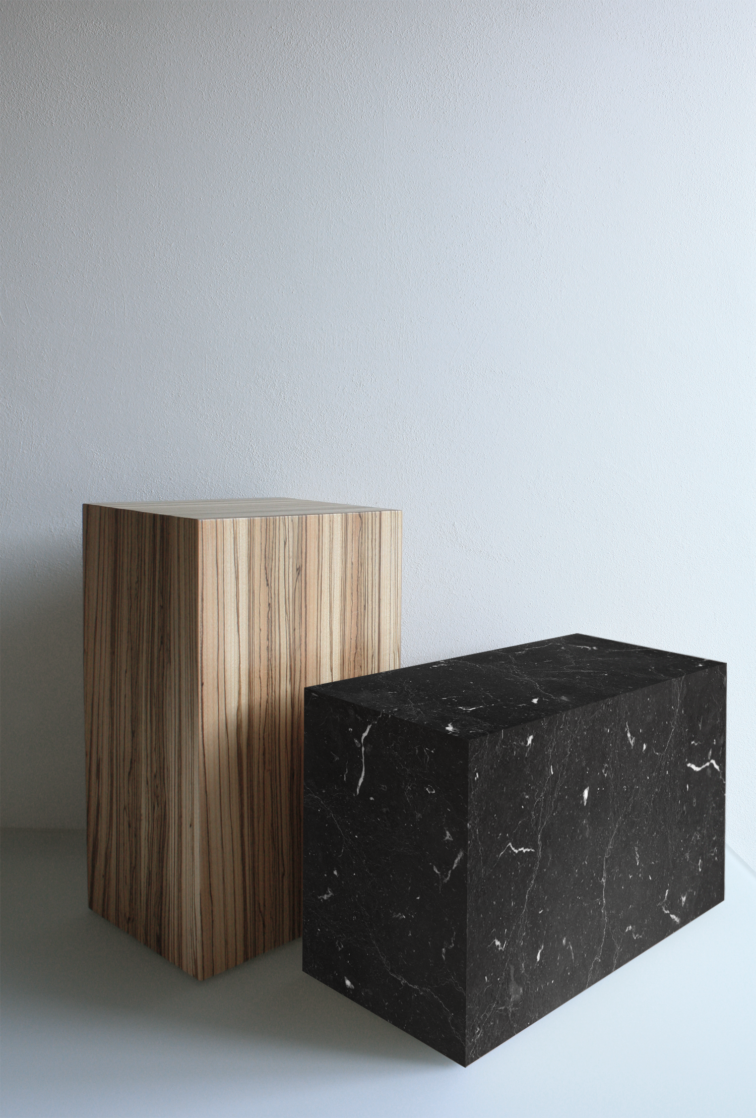 Beistelltisch Marquina-Marmor Schwarz