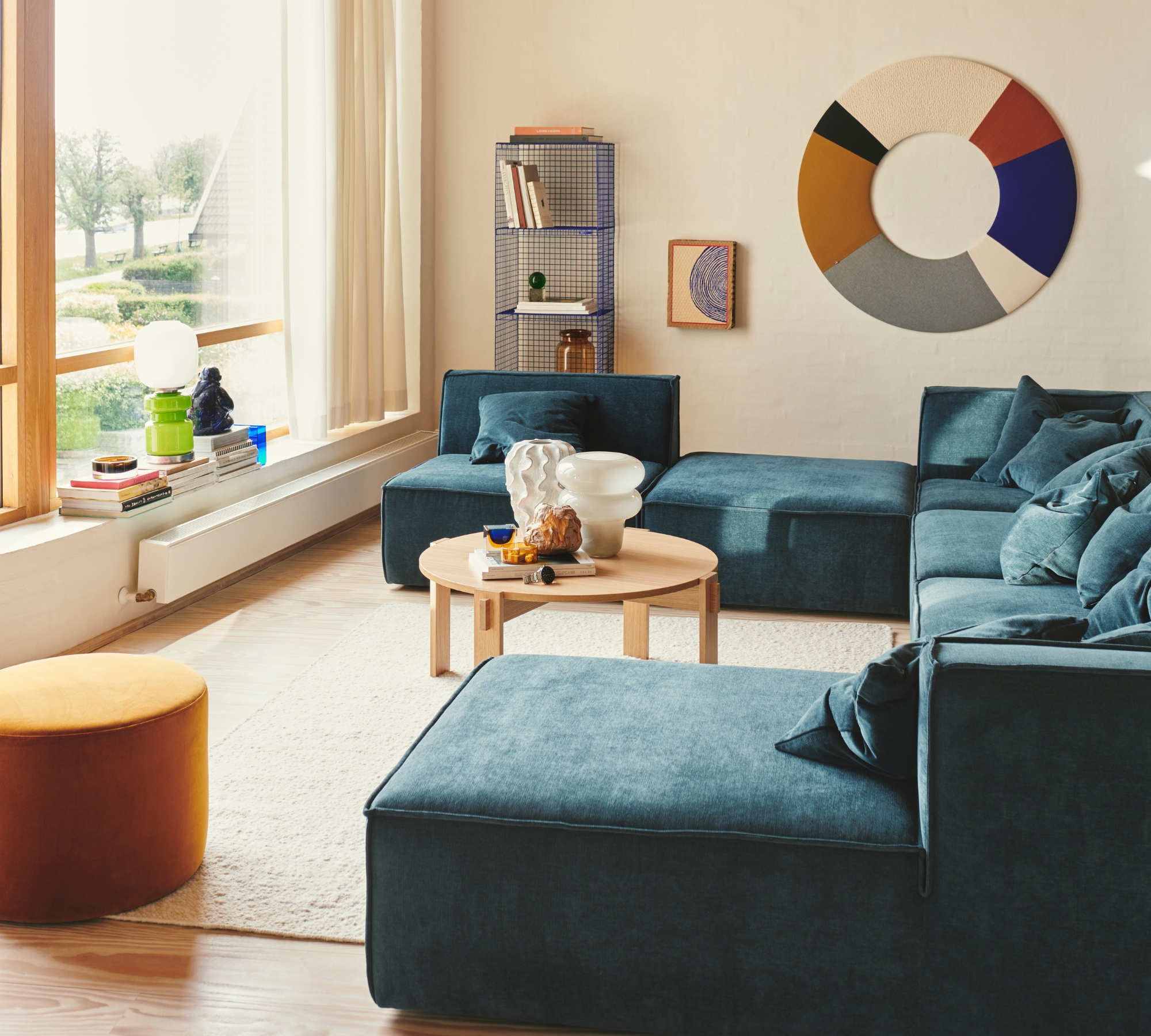 Dane 1-Sitzer Eckmodul Links Sorrento Steel Blue