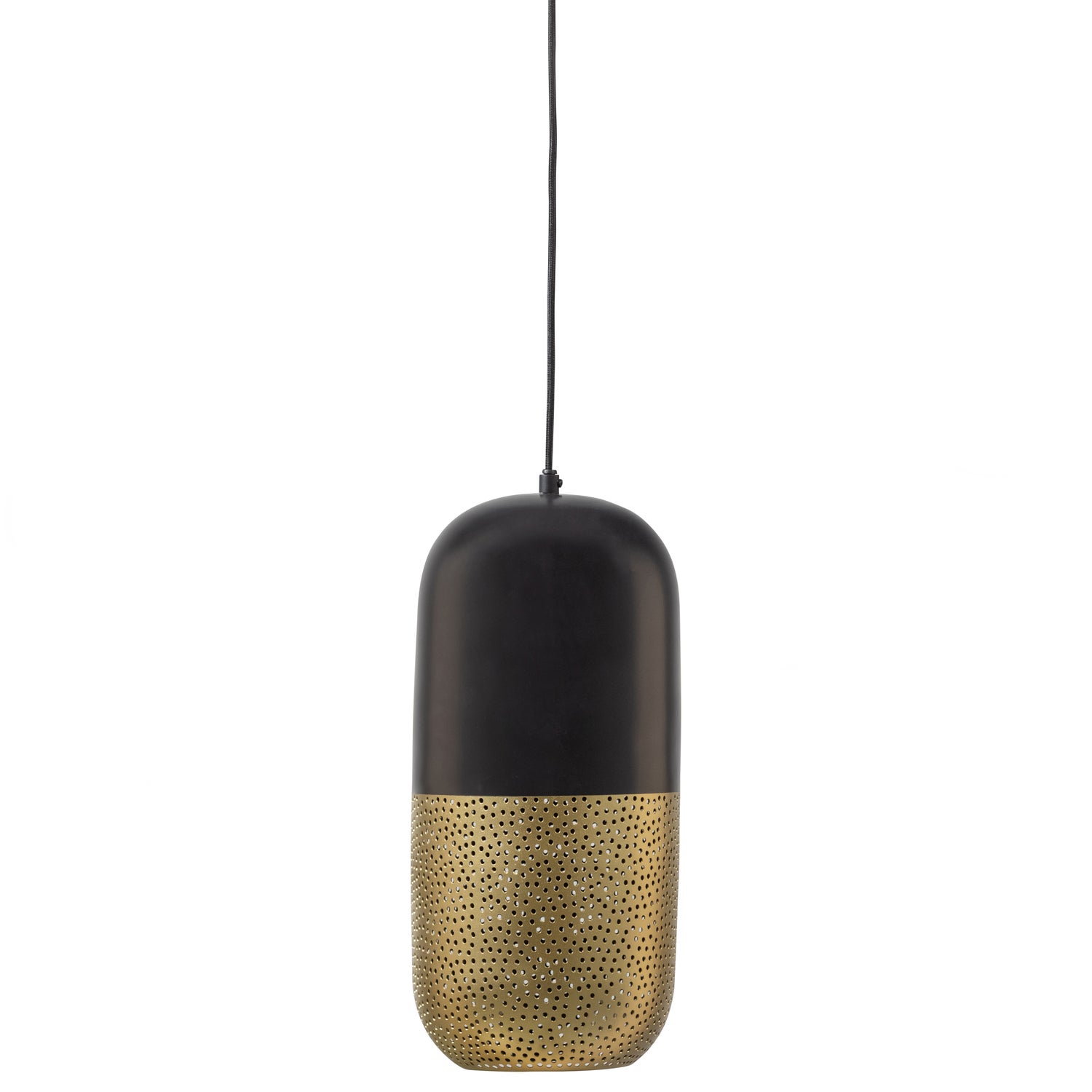 Tirsa Hängelampe Metall Schwarz Gold