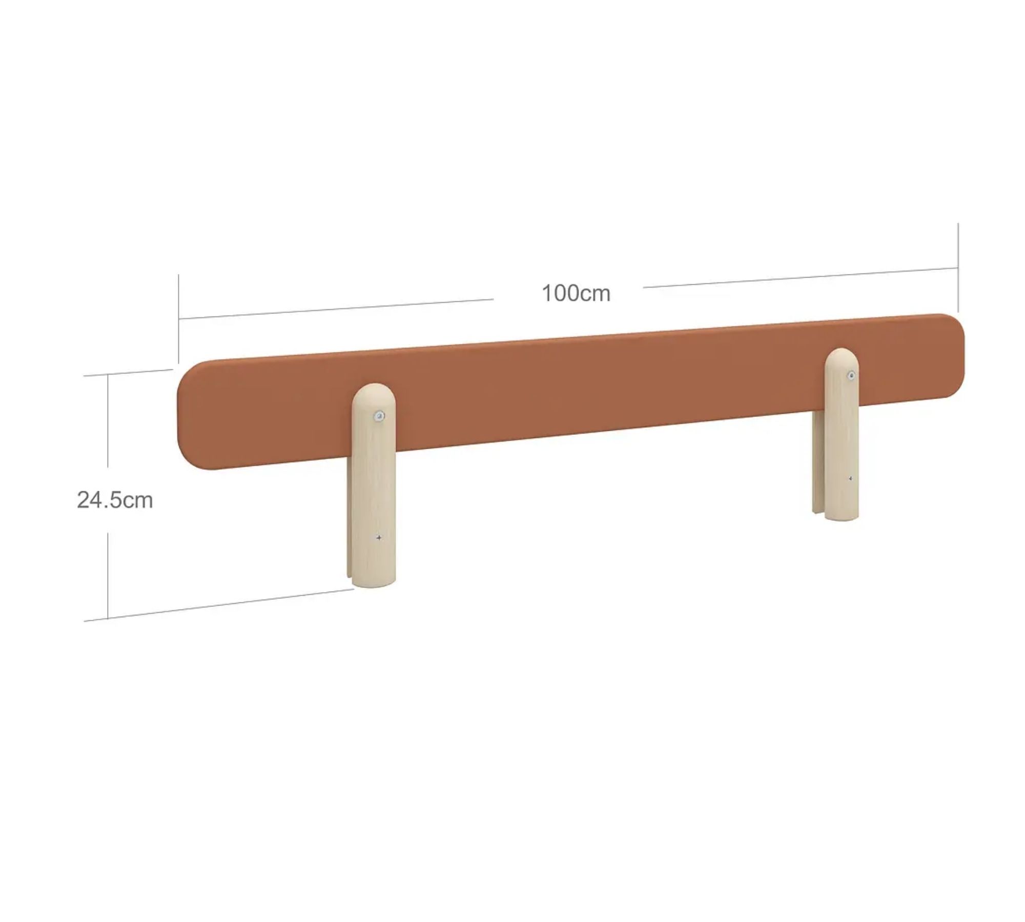 Sicherheitsgeländer, 1/2 Holz Braun