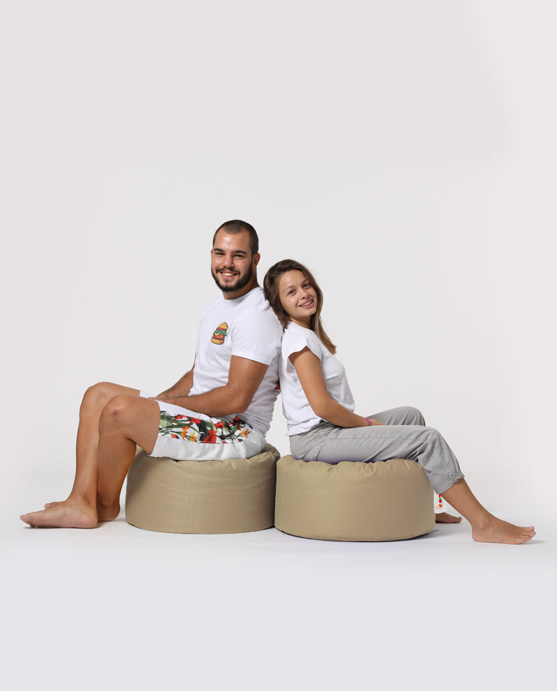 Runder Garten Sitzsack Nerz