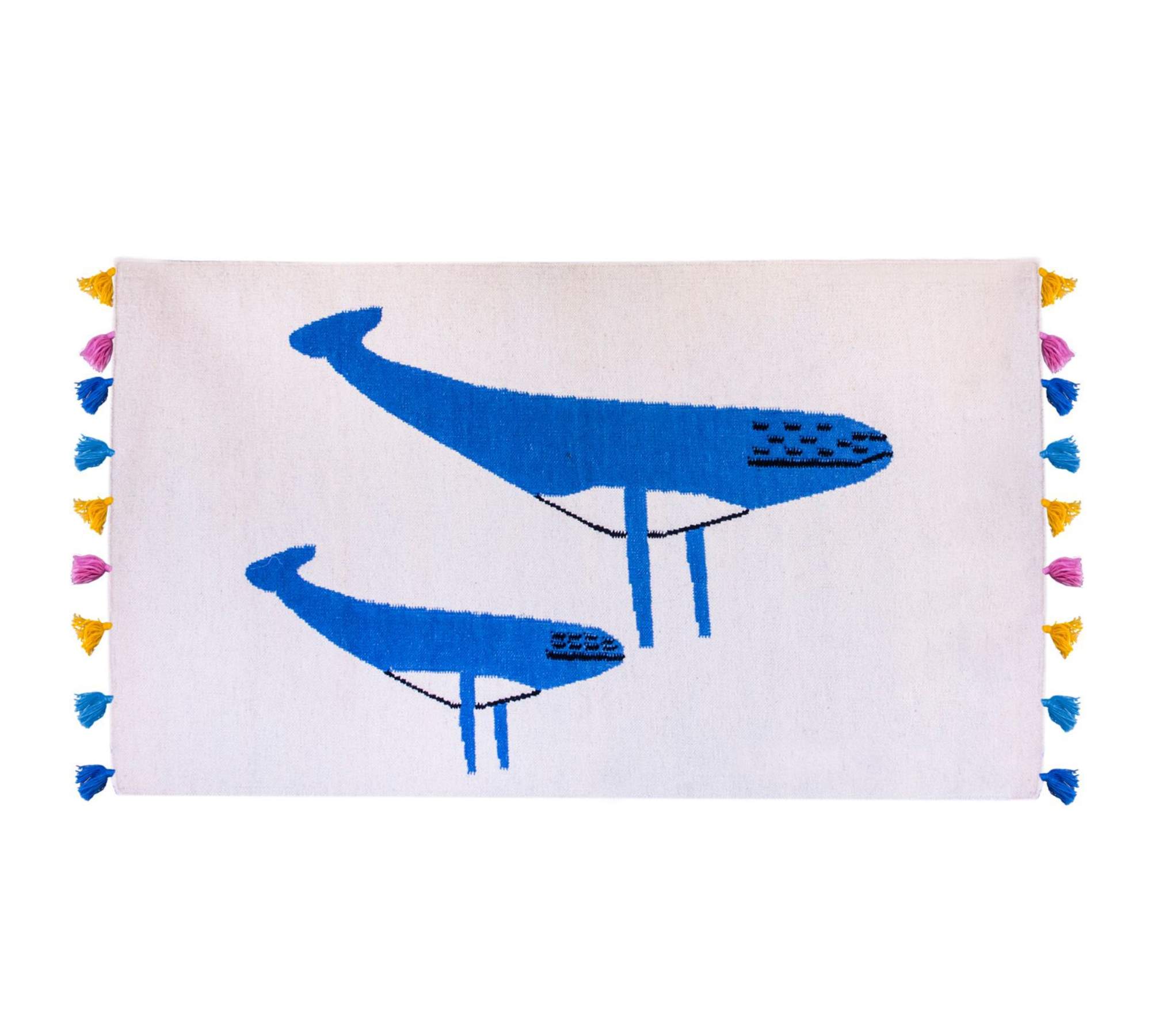 Kinder-Teppich Wale 90 x 150 cm