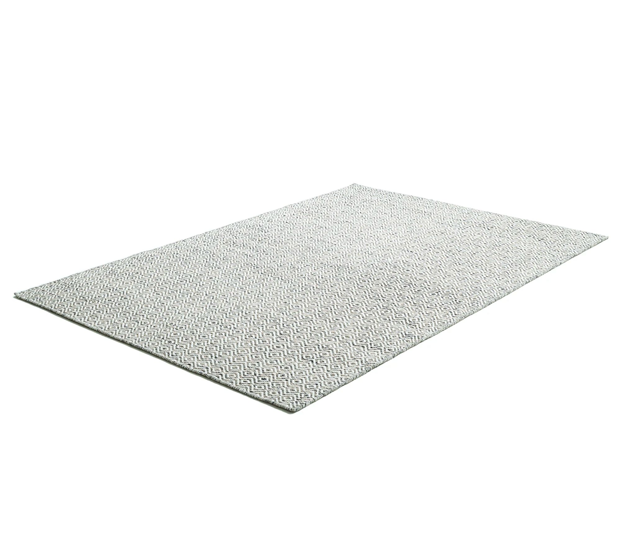 Wollteppich Schurwolle Grau 65 cm x 130 cm