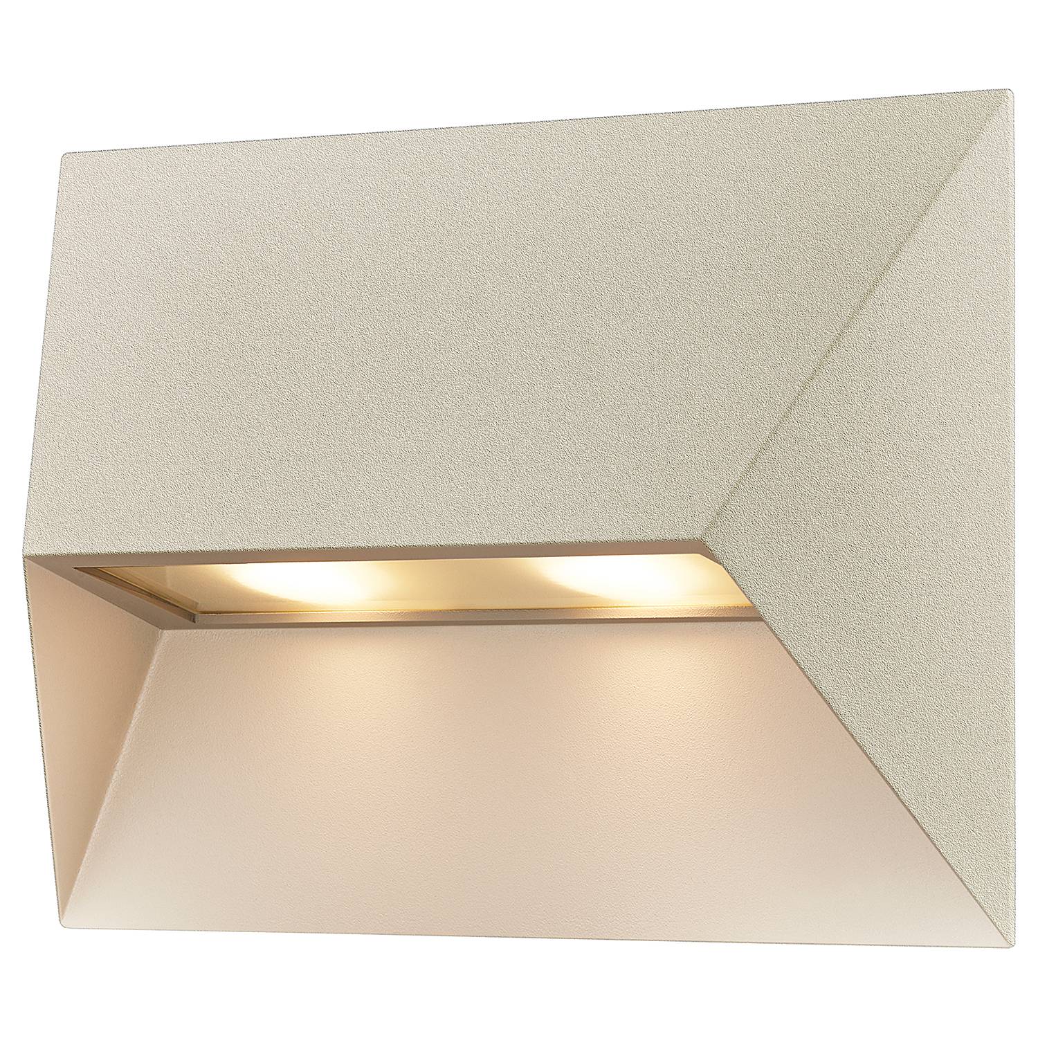 2-Flammig Wandleuchte Pontio Aluminium Beige