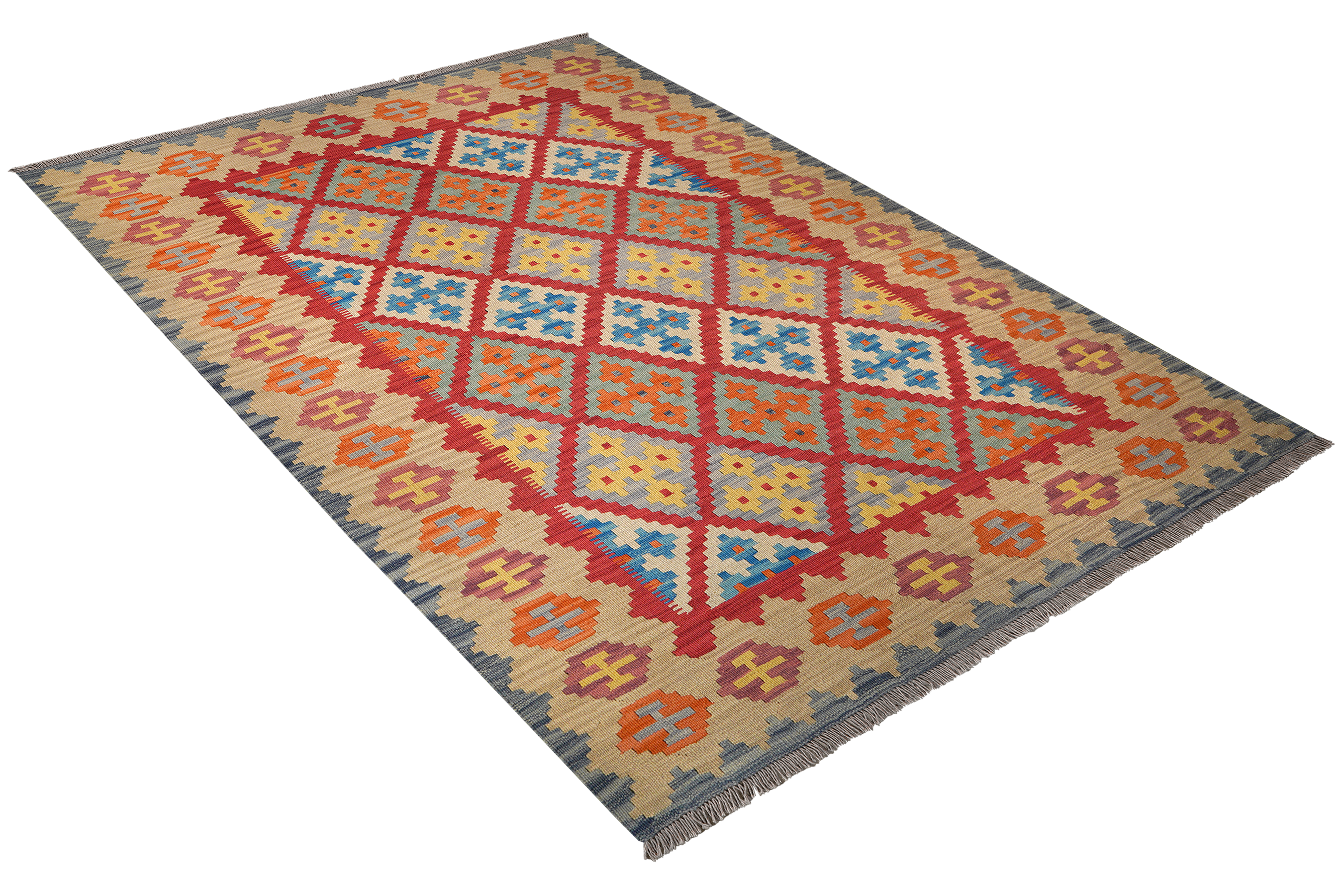 Kelim Gashgai Wool Multicolored