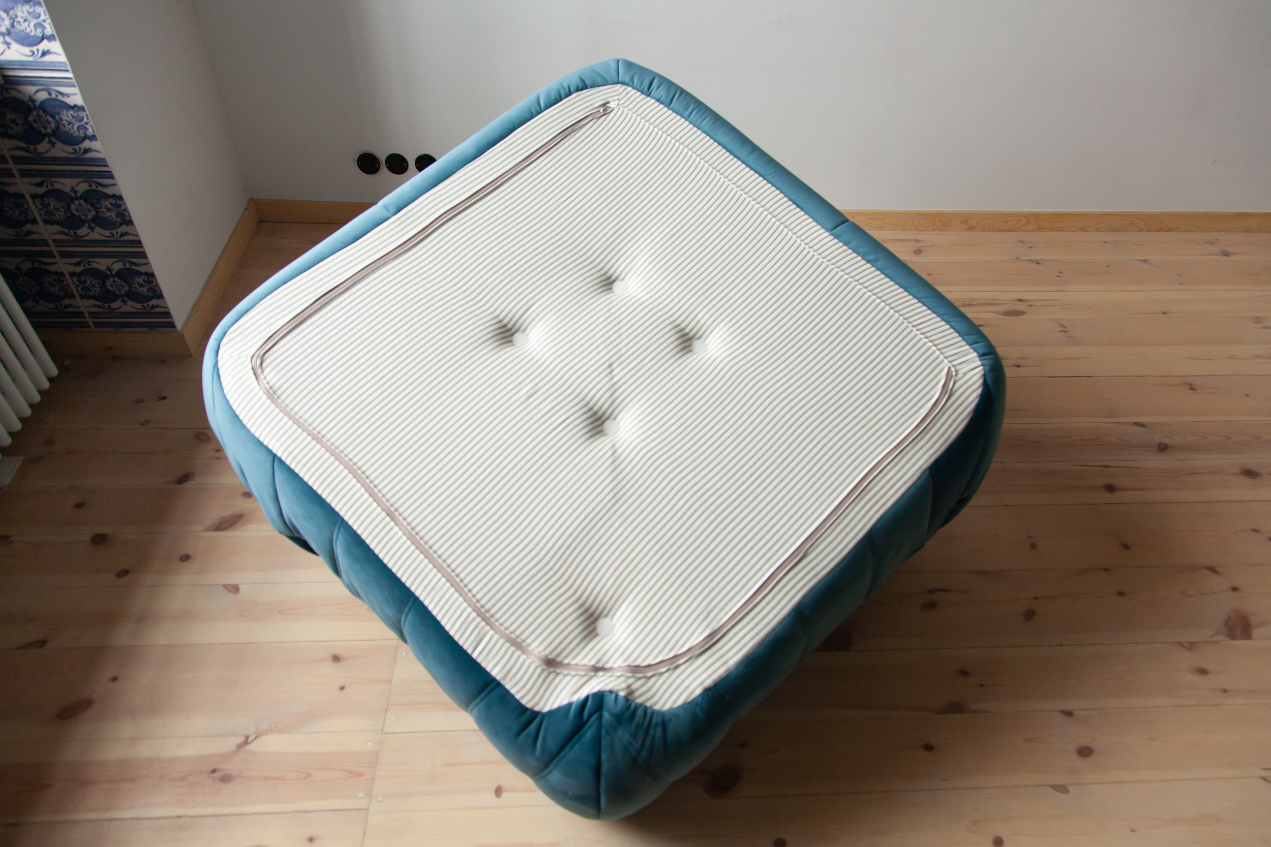 Togo Corner Sofa Velvet Sea Blue