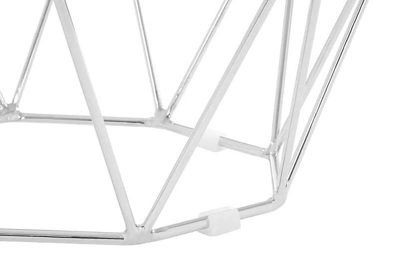 Allure Tempered Glass und Chrome Sechseck Beistelltisch
