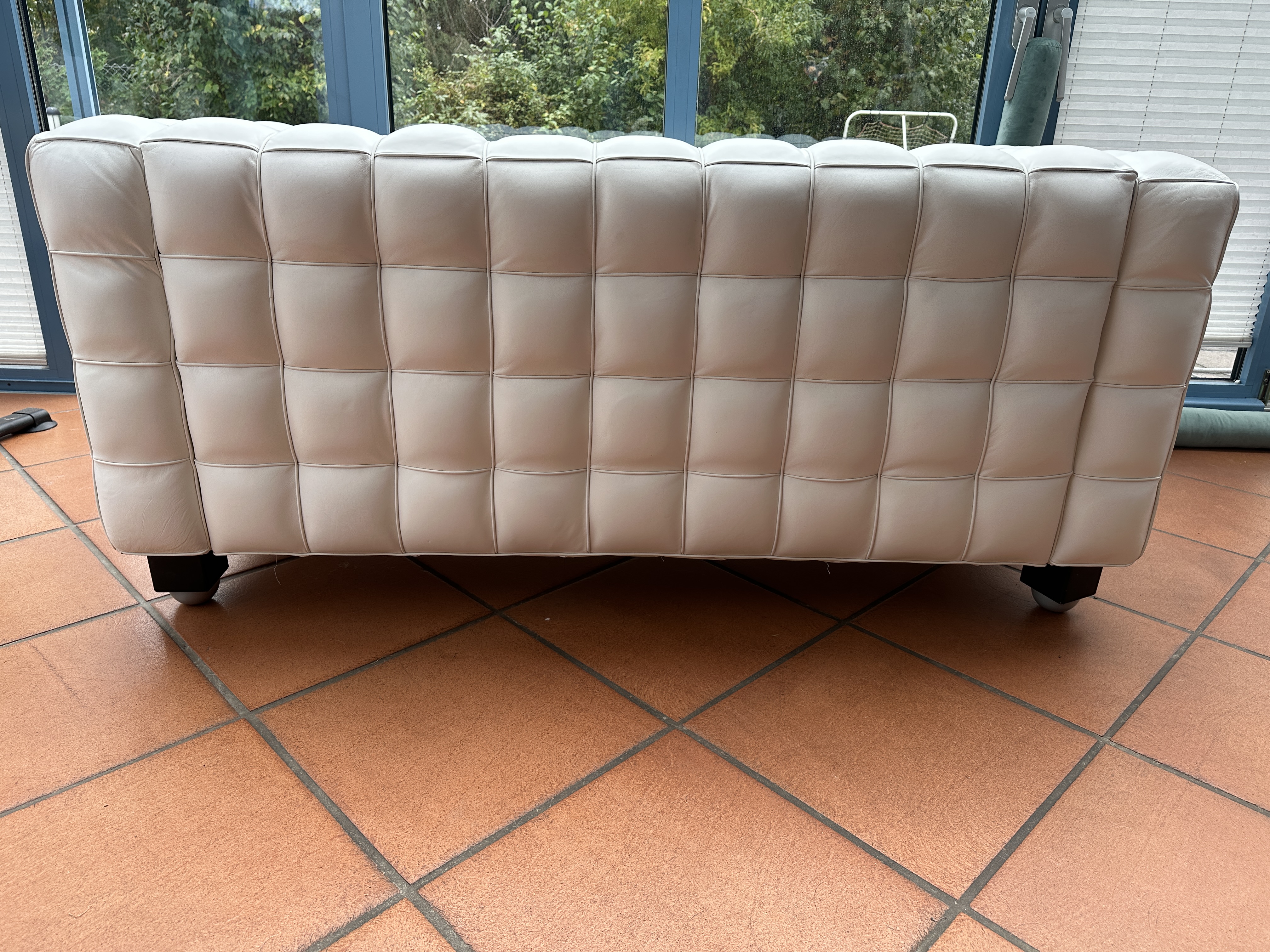 Kubus Sofa Leder Weiß
