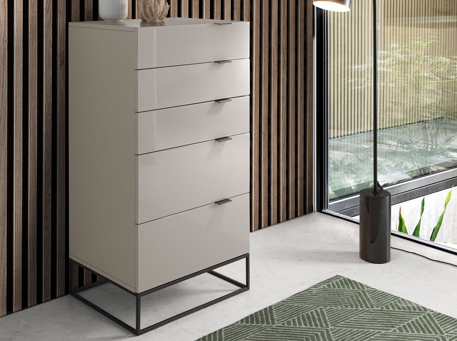 7019 Chiffonier Stahl Grau