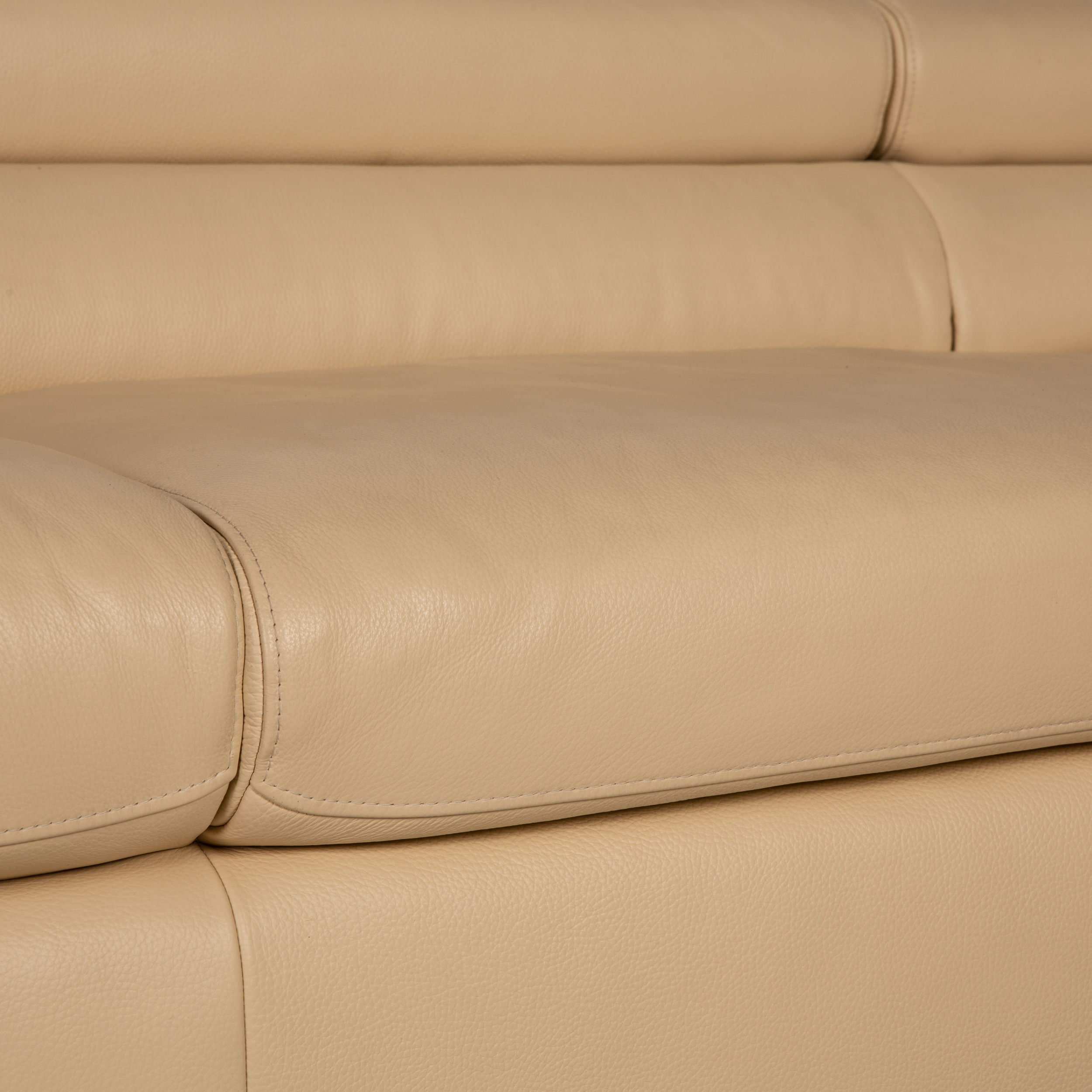 Courage Ecksofa Leder Creme
