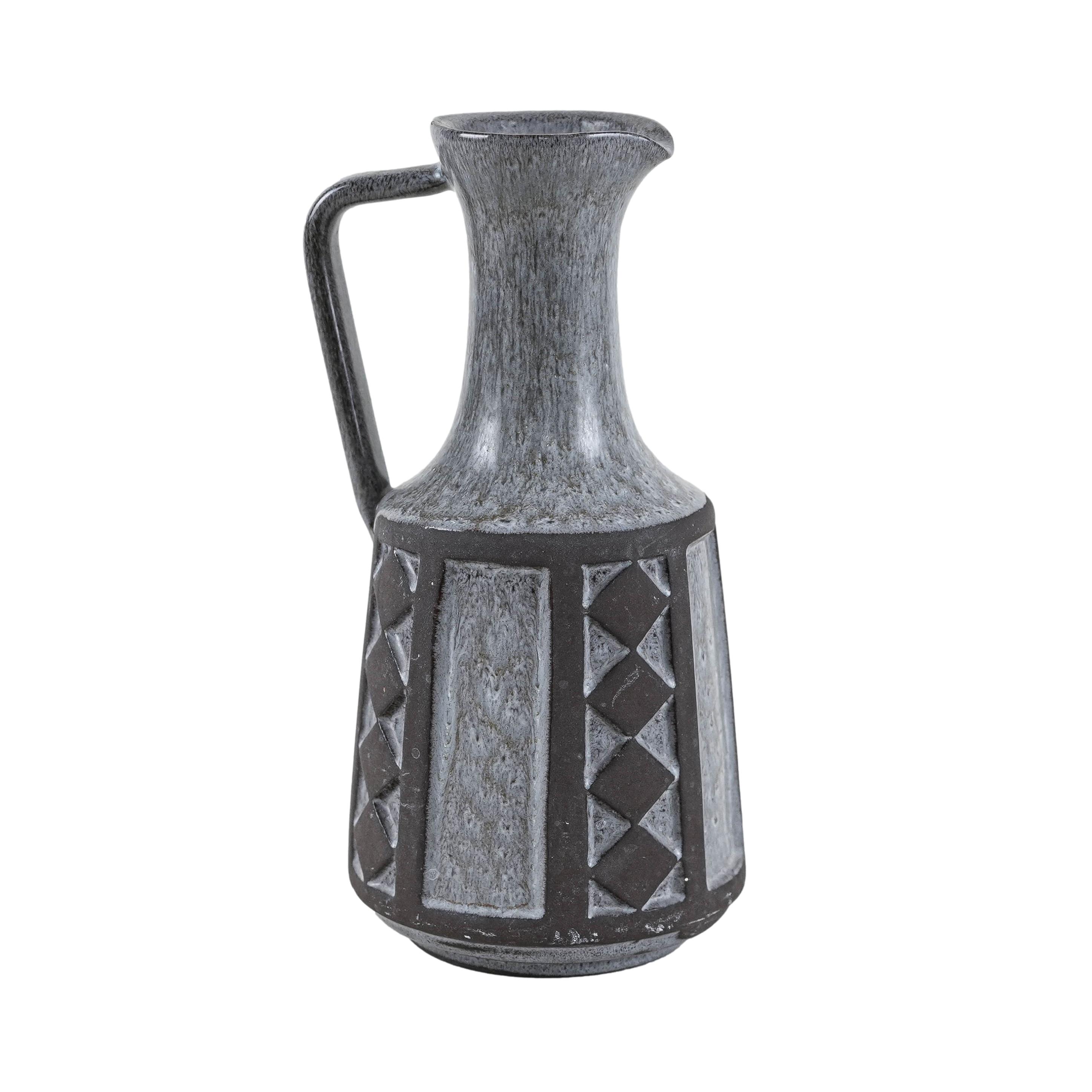 Keramikvase 1970er Jahre Grau