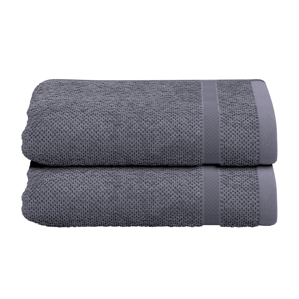 2x Gästehandtuch Grau Öko-Tex Standard 100