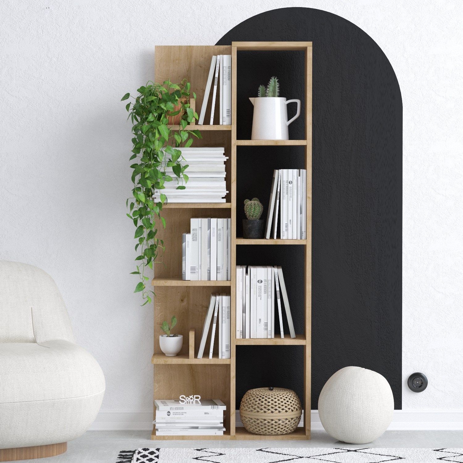 Lily Bookshelf Wood Veneer