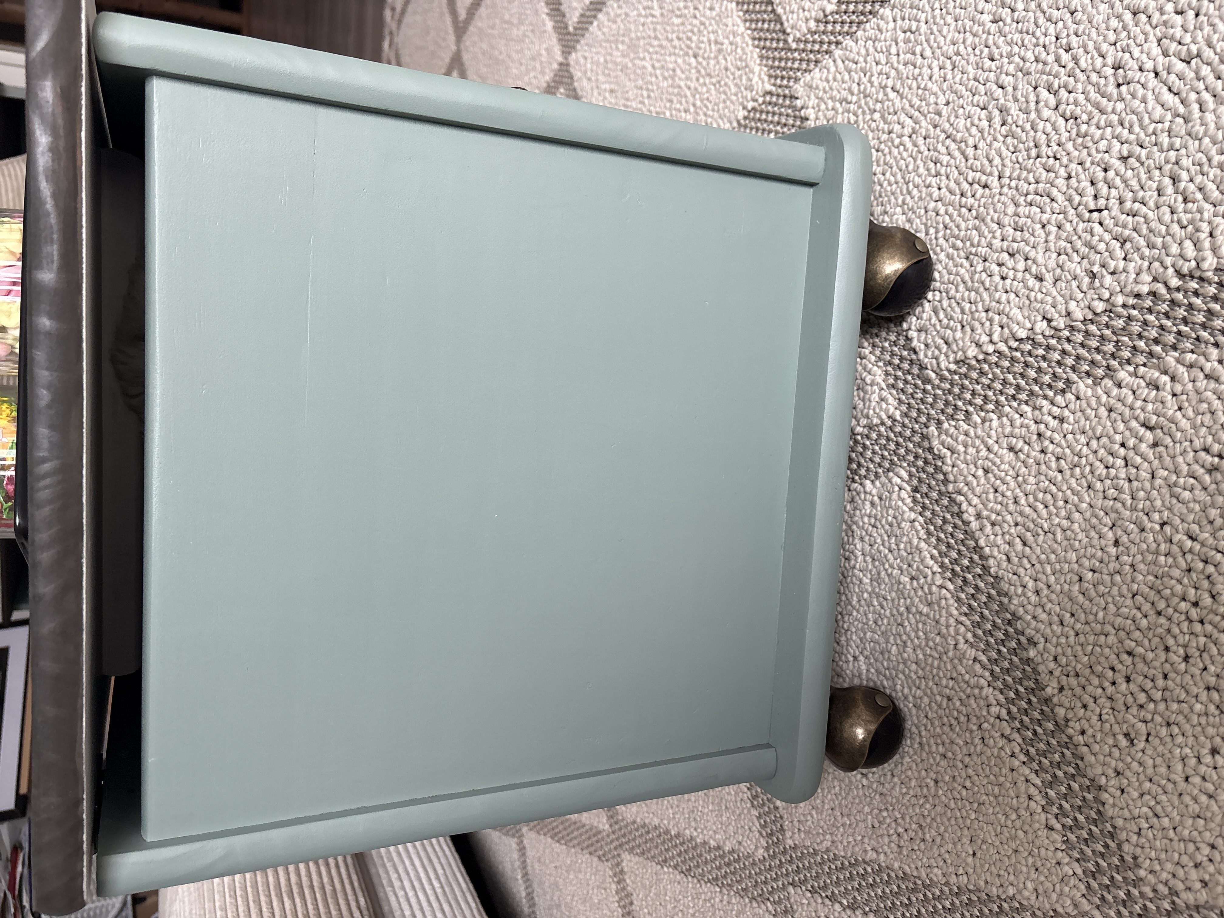 Aufbewahrungstruhe auf Rollen Holz Grün