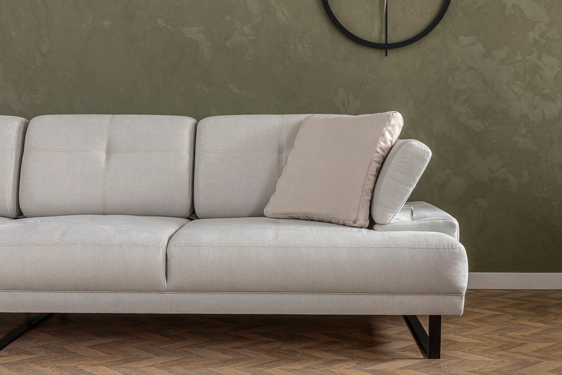 Mustang Sofa S Récamiere Links Beige