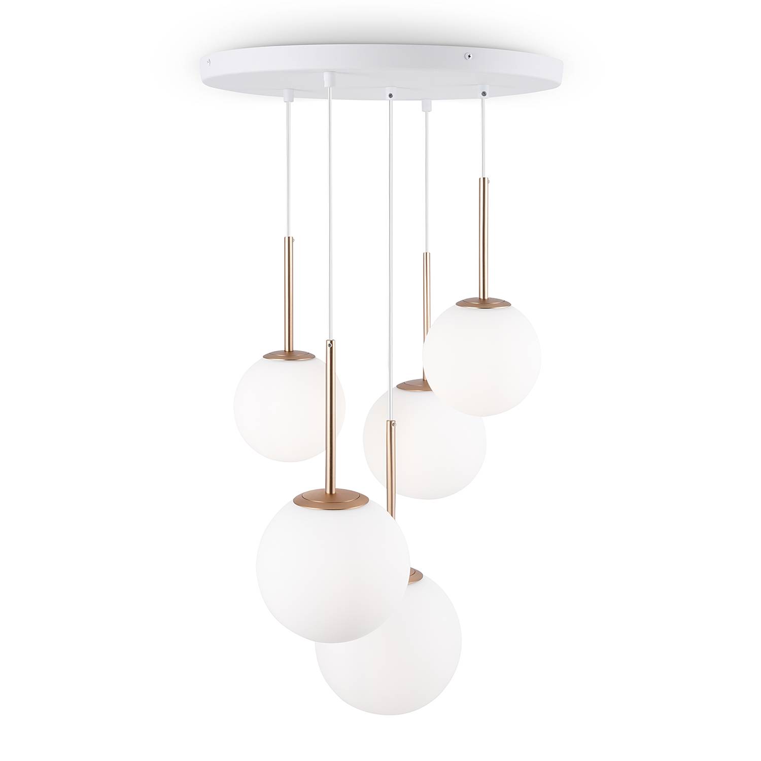 Basicform Typ G Pendelleuchte Milchglas Mischmetall