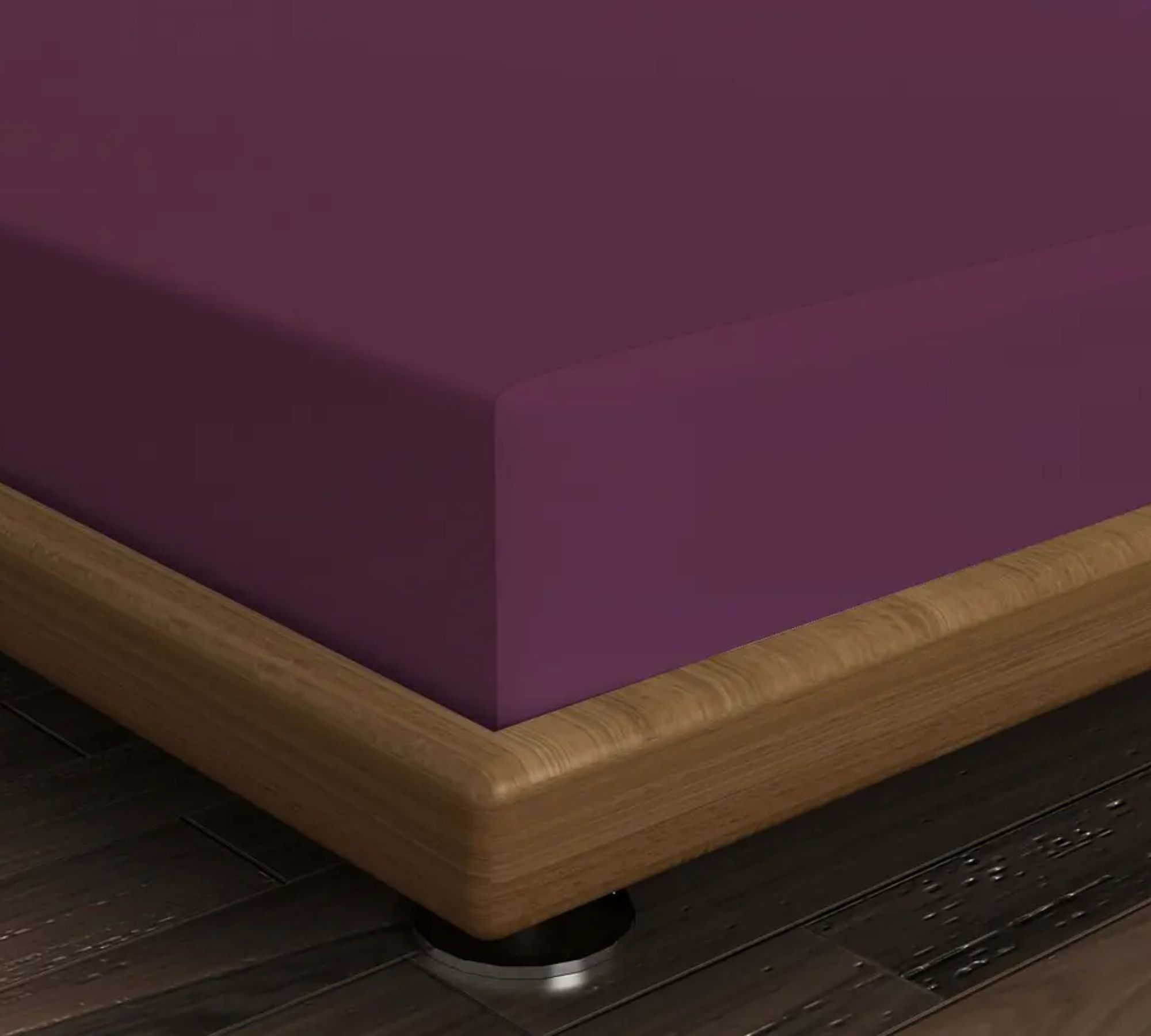 Fitted sheet Cotton Purple 100cm x 200cm