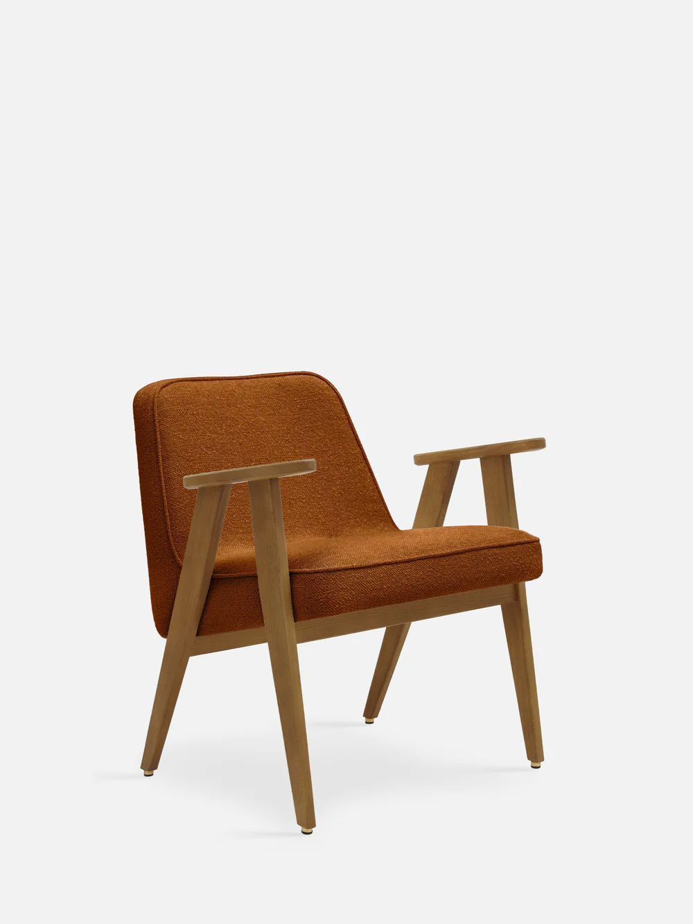 366 Sessel Holz Textil Rot