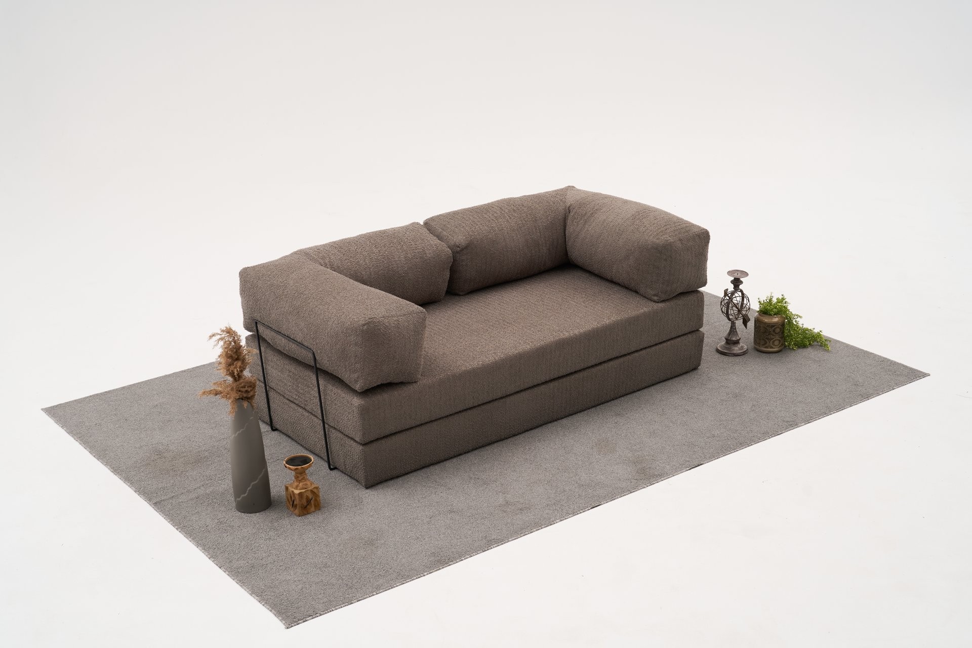 Comfort Schlafsofa 2-Sitzer Grau