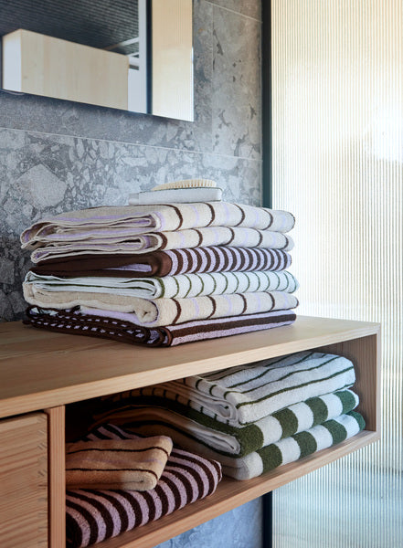 Raita Towel Organic Cotton Striped Green