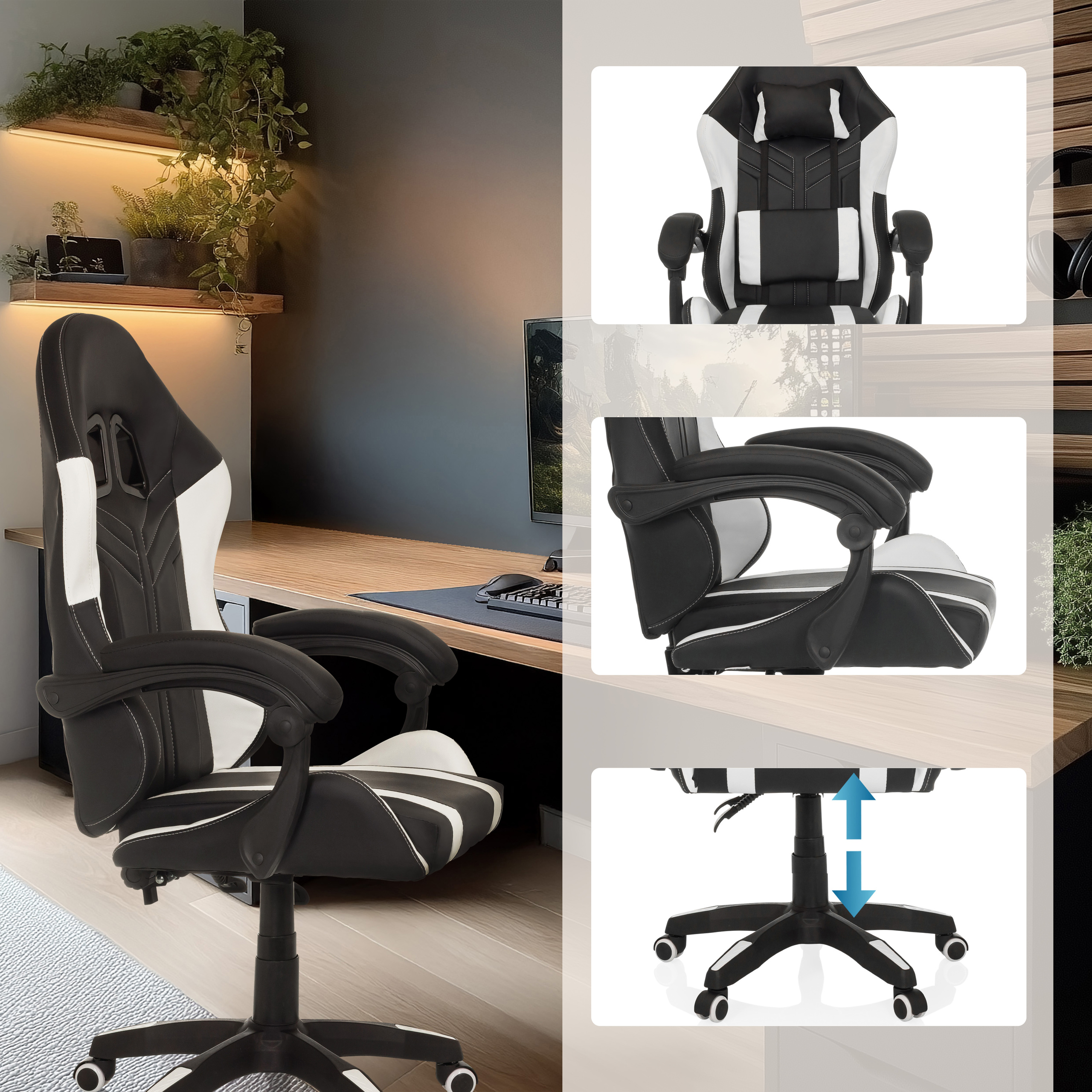 GAMEBREAKER W02 Bürostuhl Kunstleder Schwarz