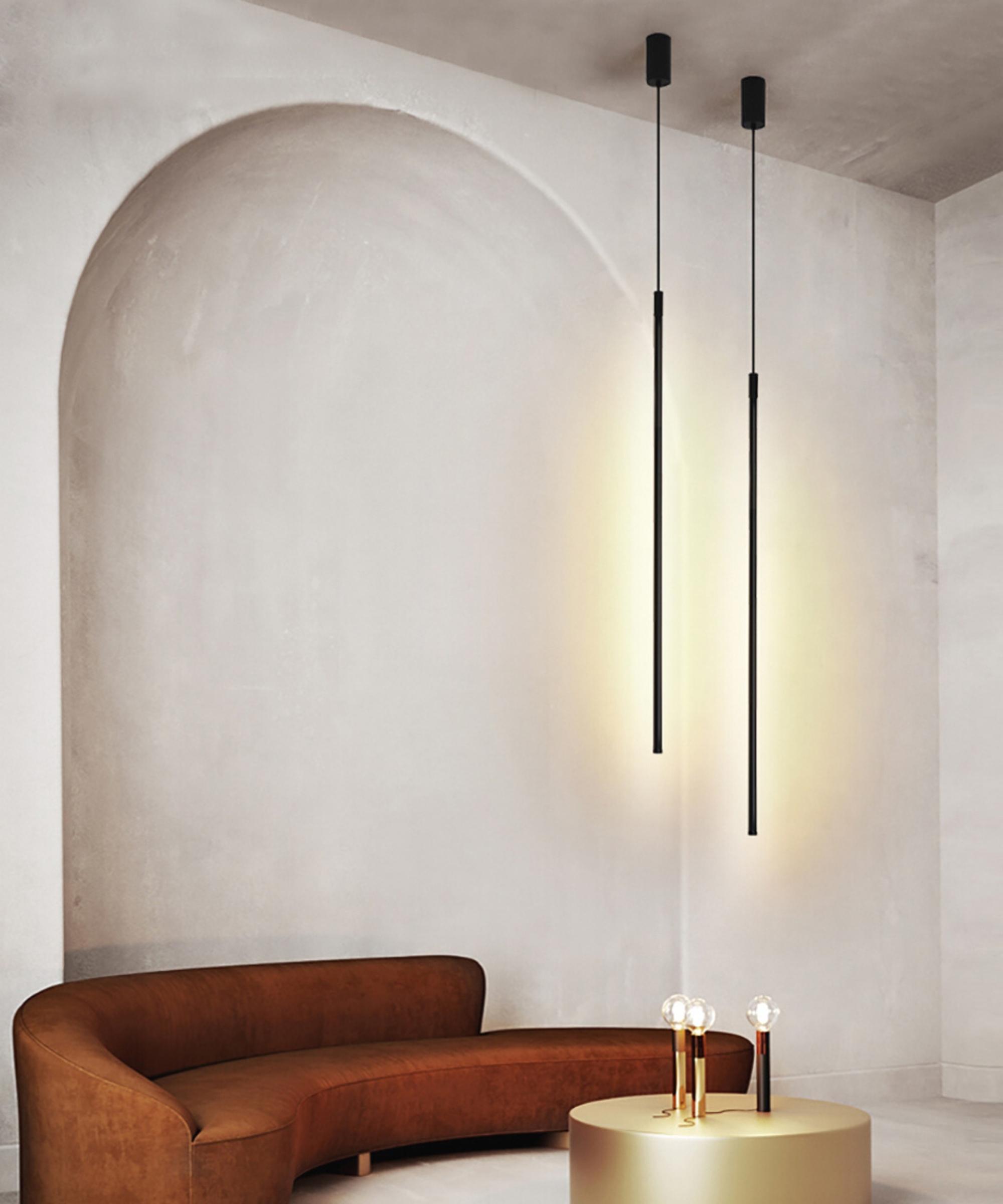 Minimalistische LED Hängeleuchte HYPNOS classic Schwarz